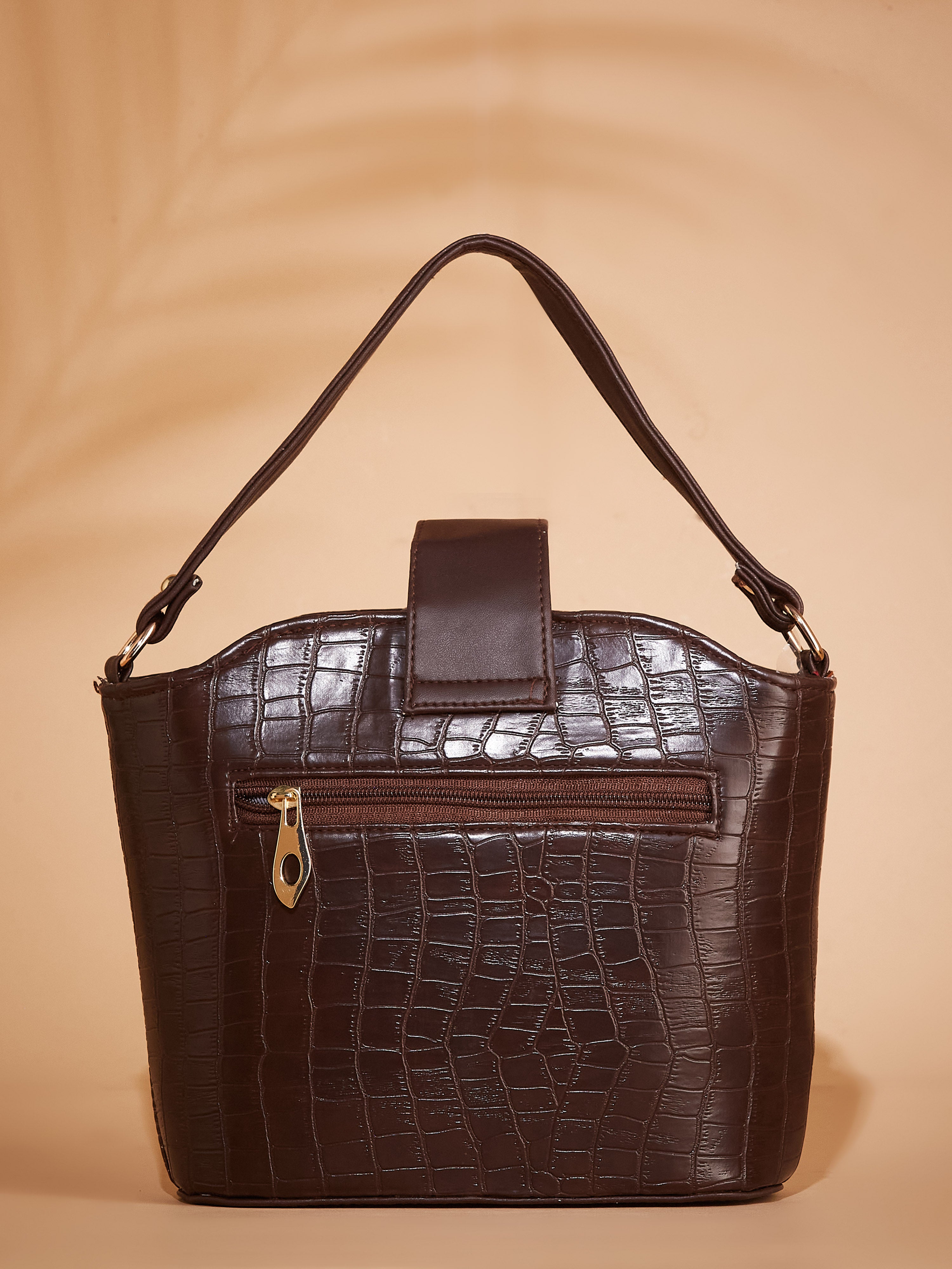 Vegan Leather Women's Brown Sling Bag