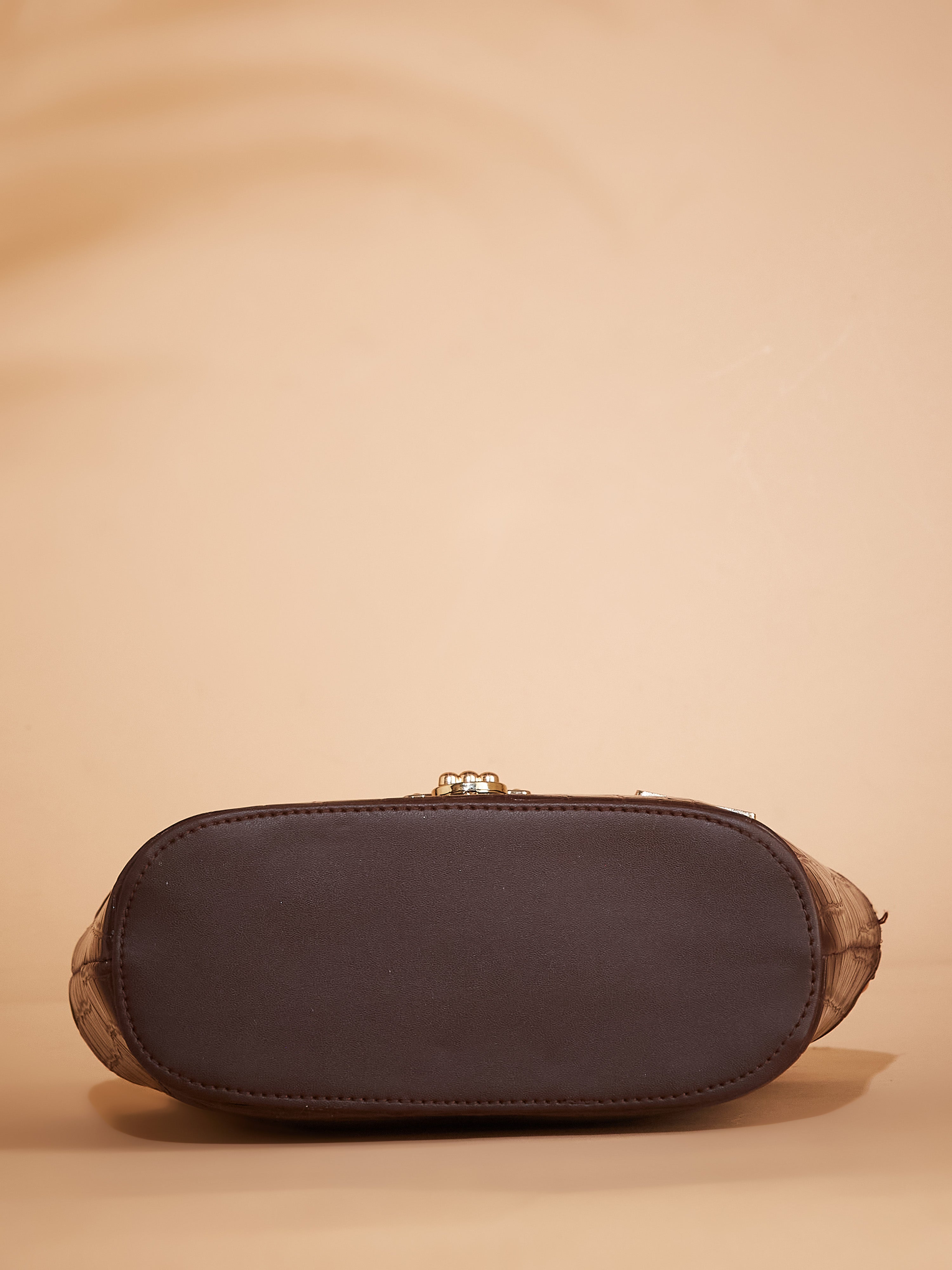 Vegan Leather Women's Brown Sling Bag