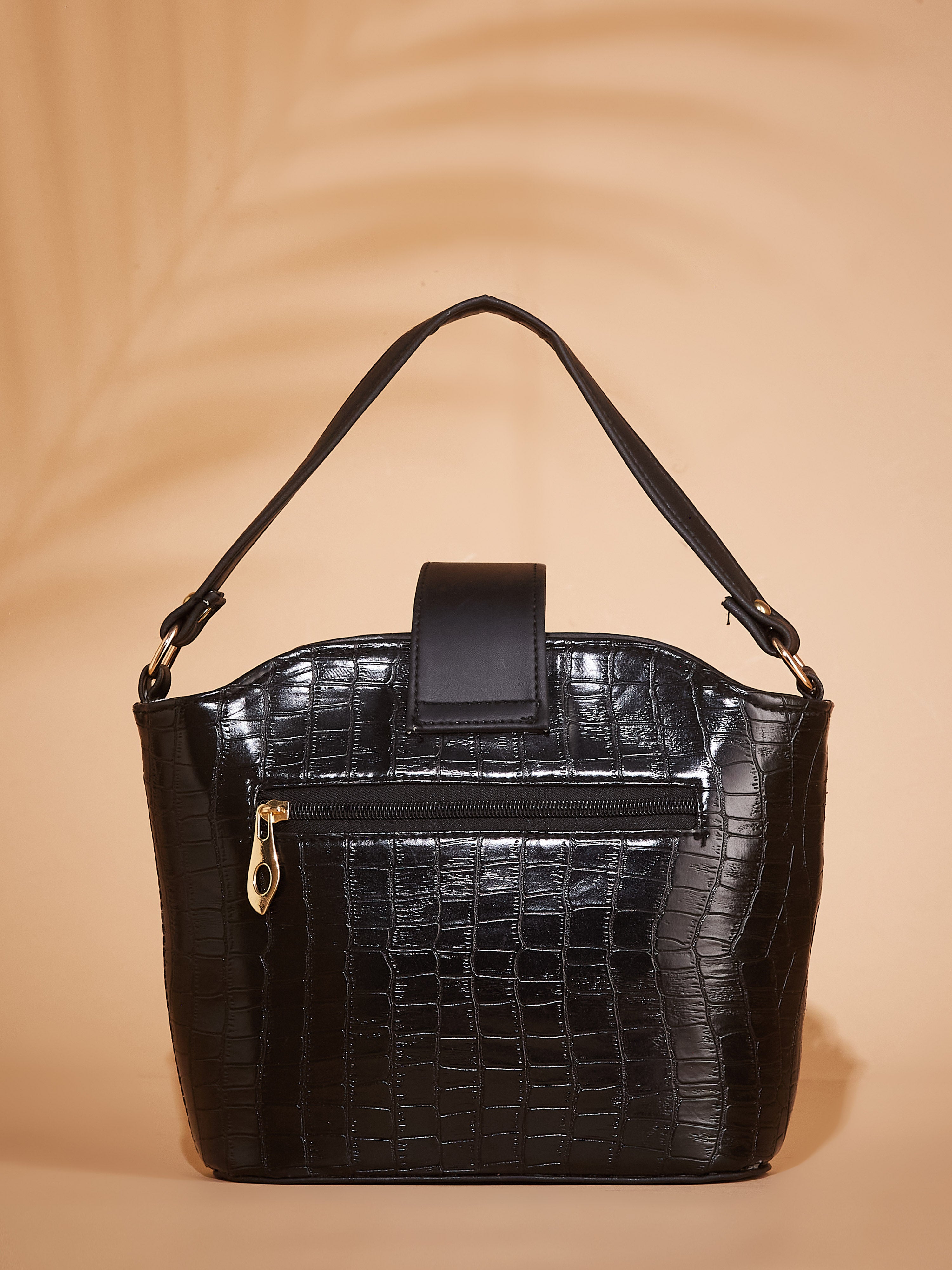 Vegan Leather Women's Black Sling Bag