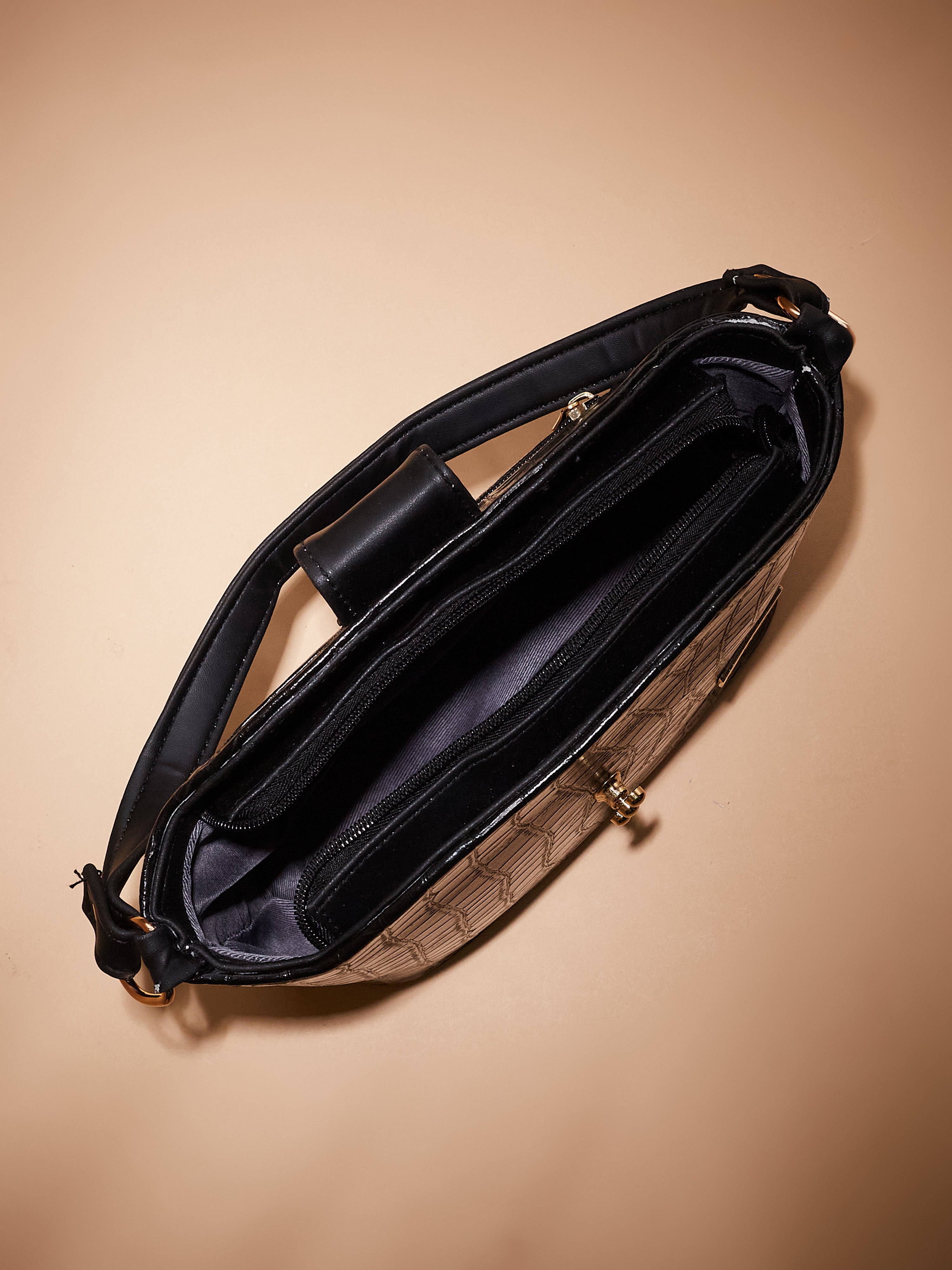 Vegan Leather Women's Black Sling Bag