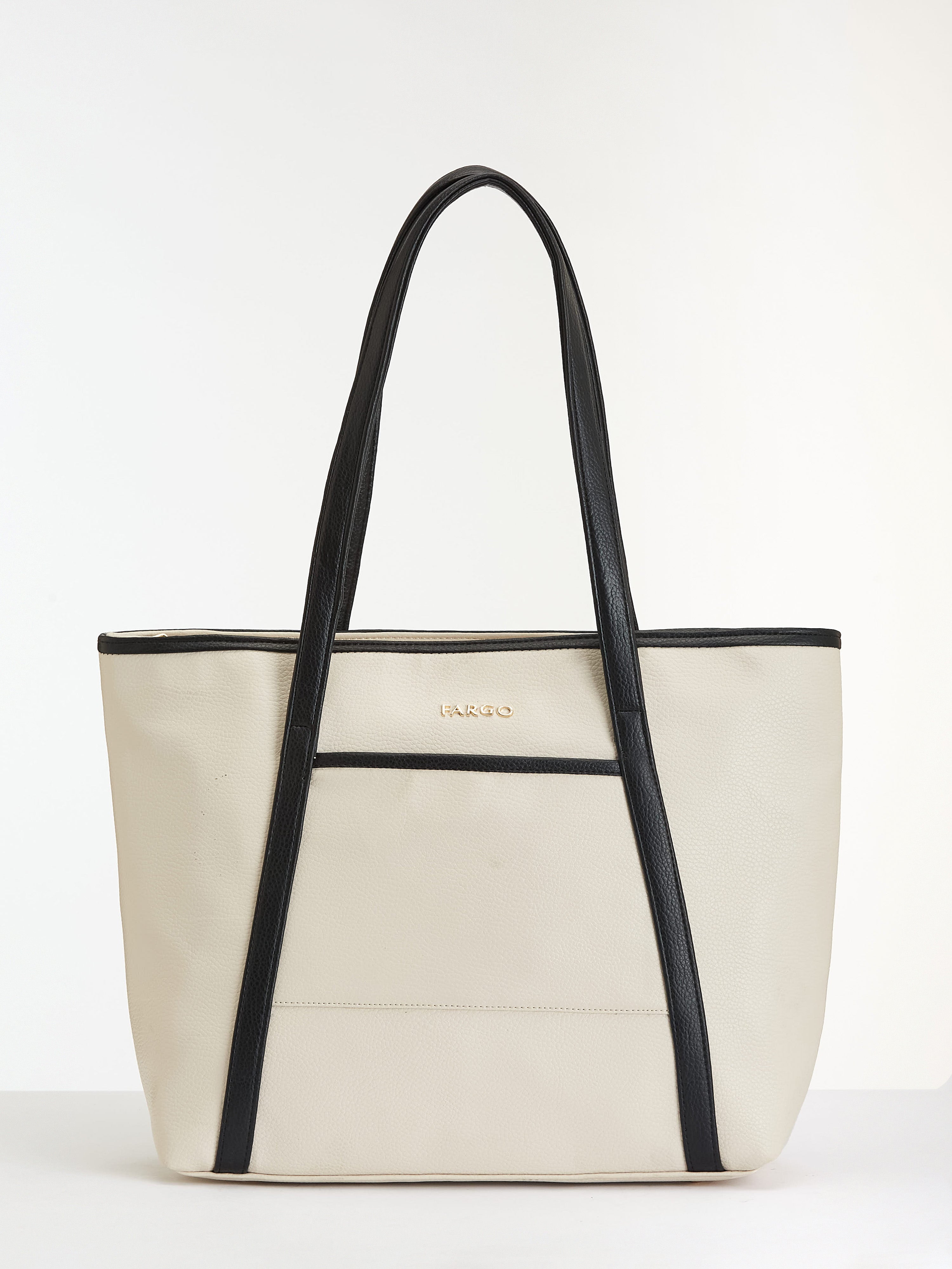 Axis Ivory-Black Tote for Women