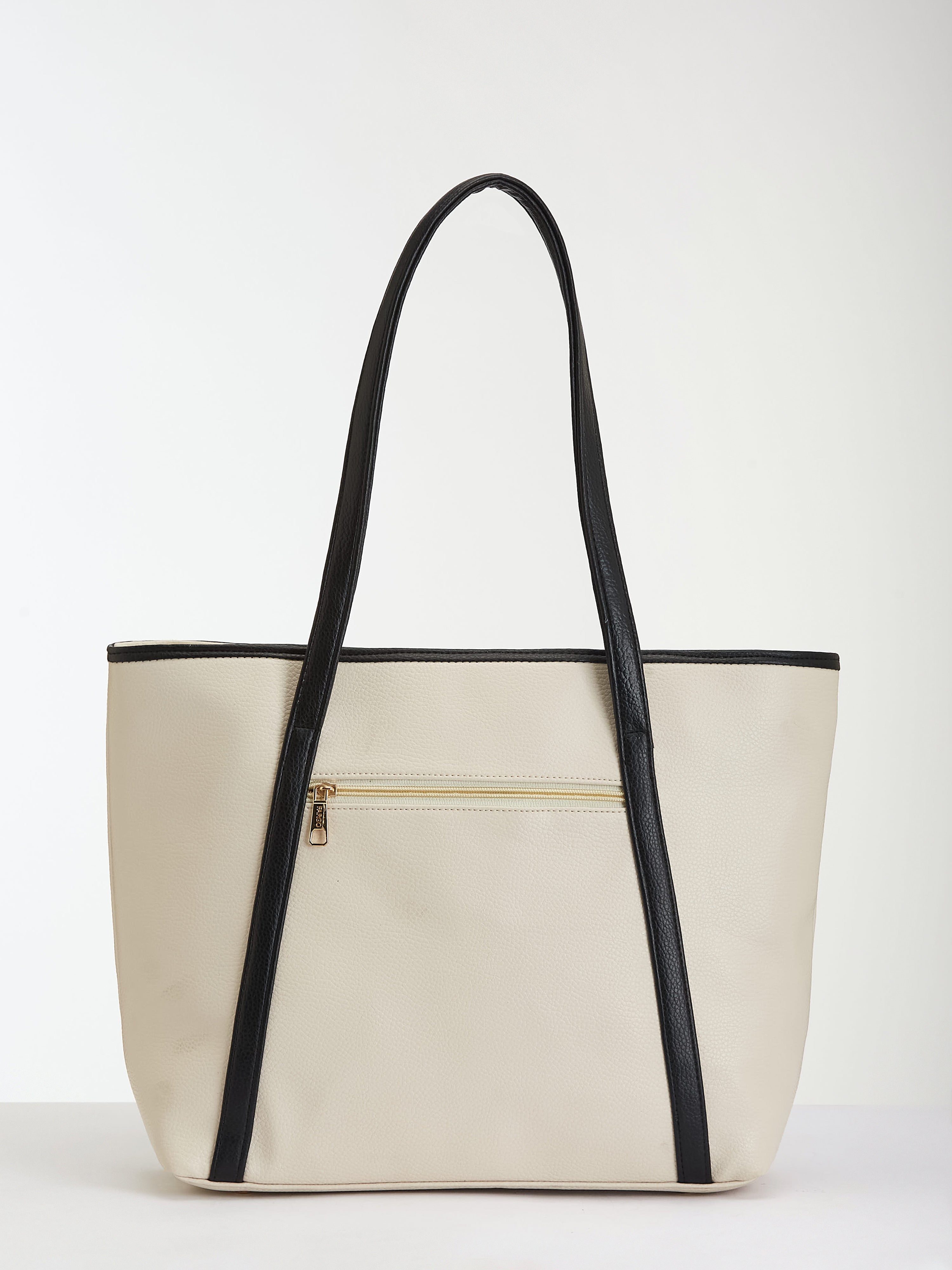 Axis Ivory-Black Tote for Women