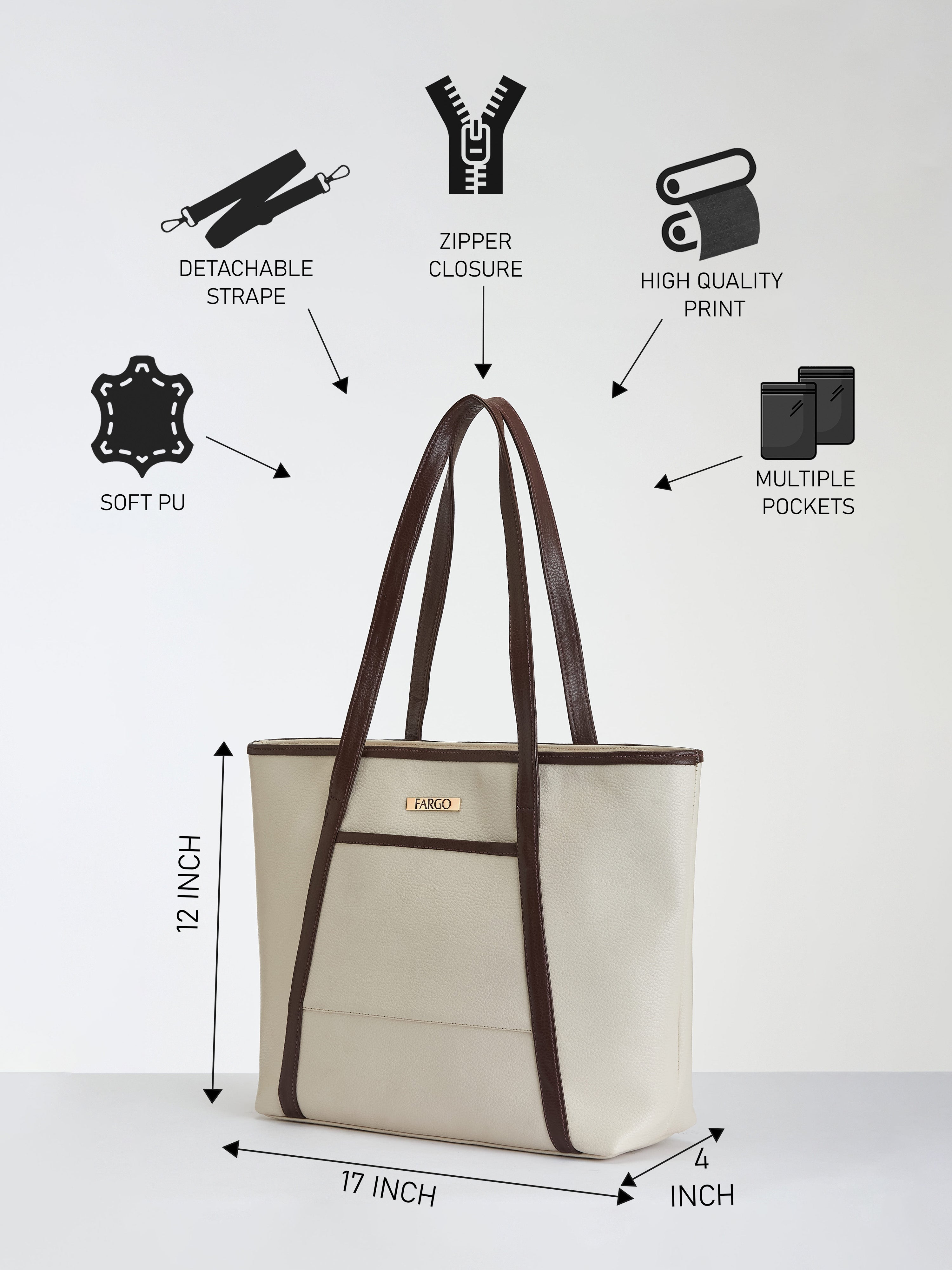 Axis Ivory Tote for Women