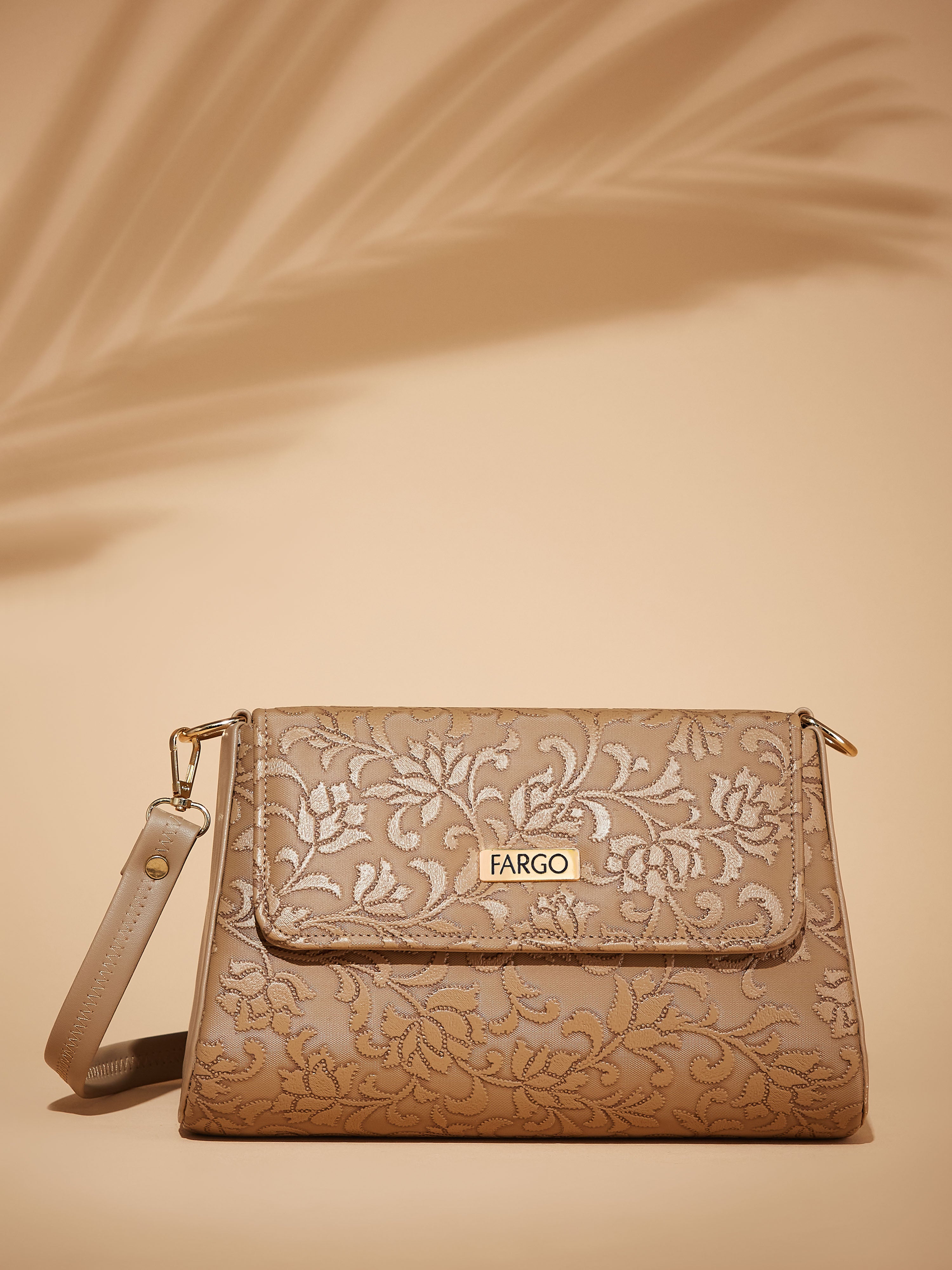 Vegan Leather Beige Women's Bucket Sling Bag