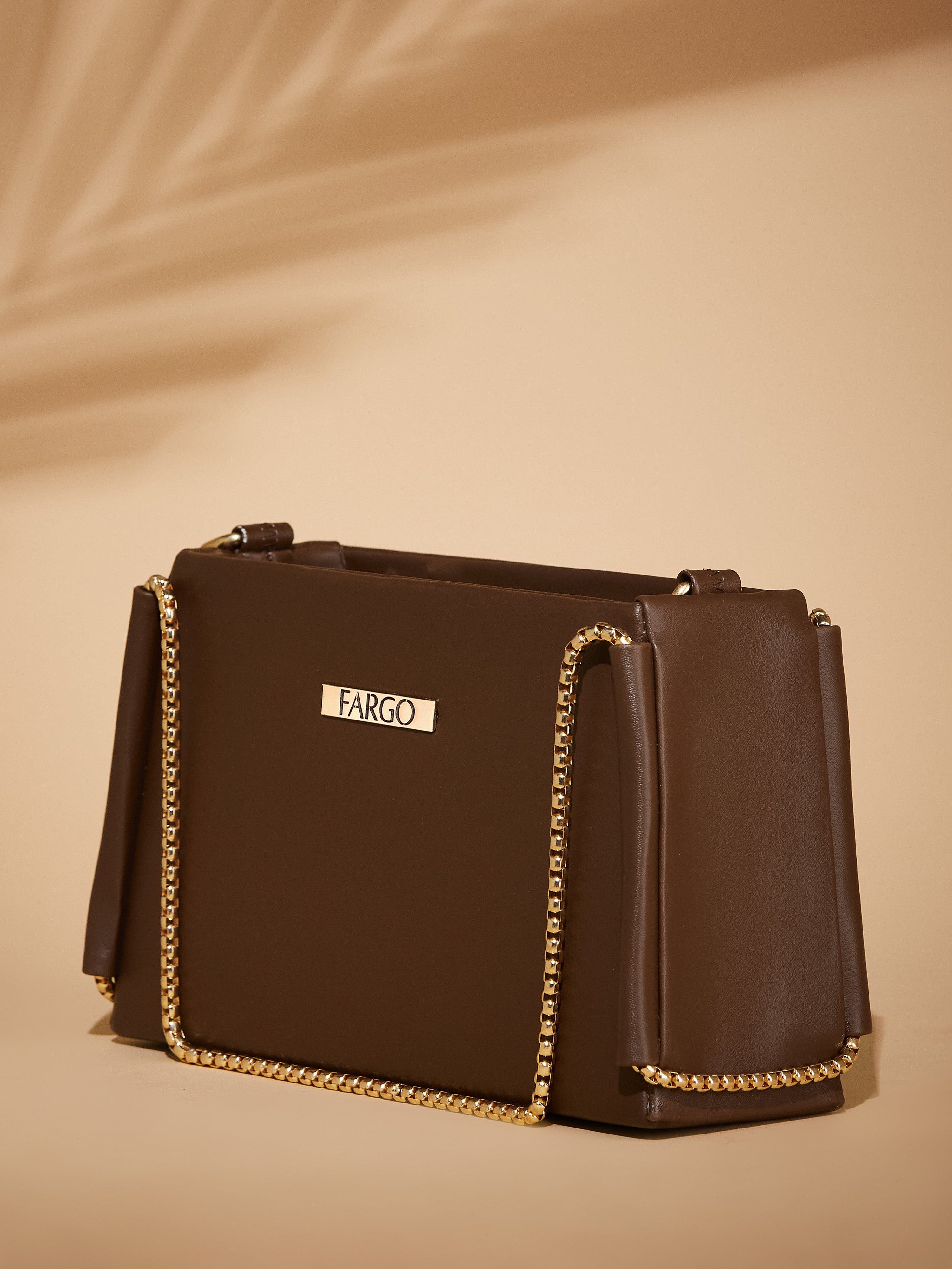 Vegan Leather Brown Women's Bucket Sling Bag