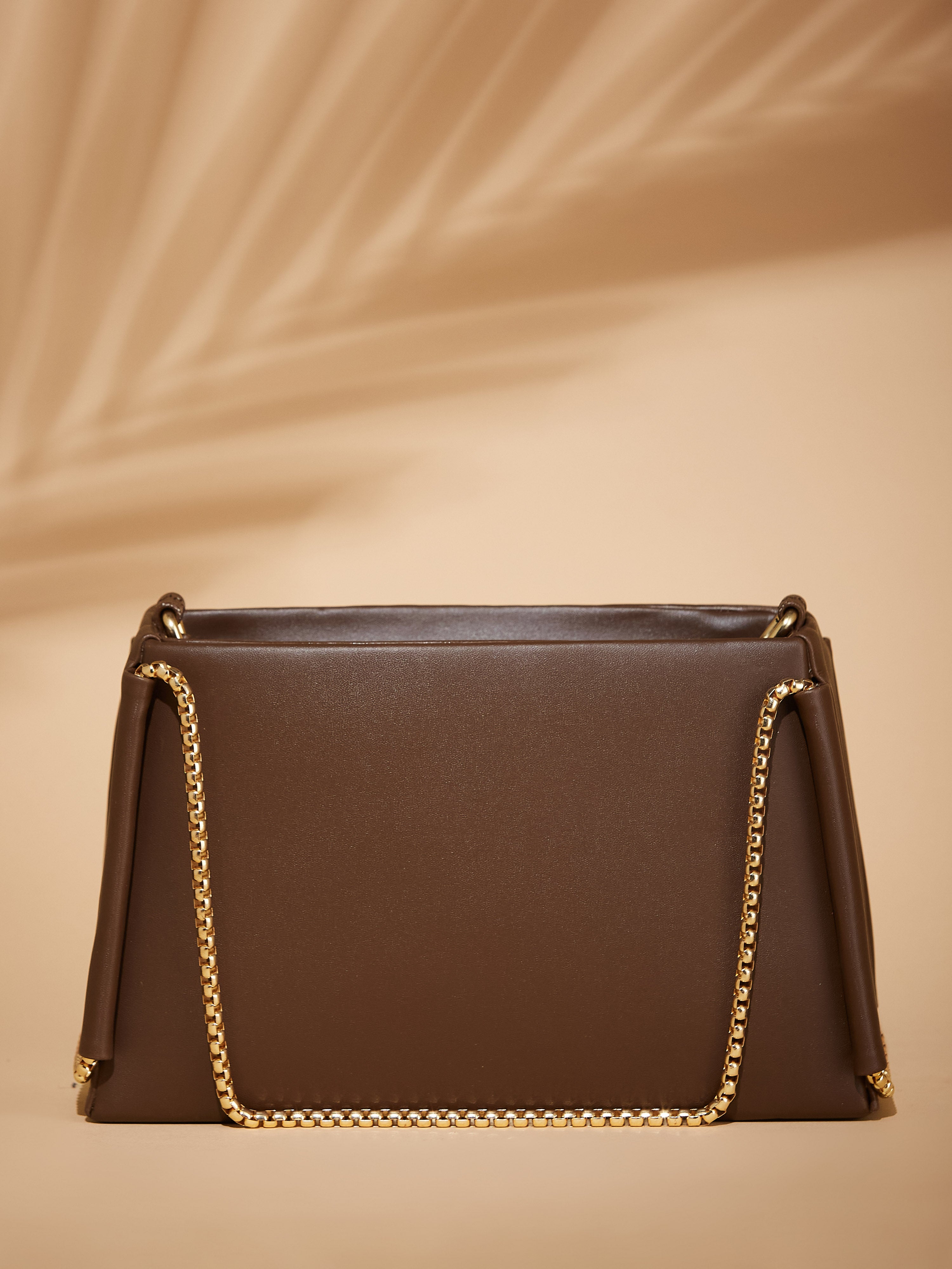 Vegan Leather Brown Women's Bucket Sling Bag