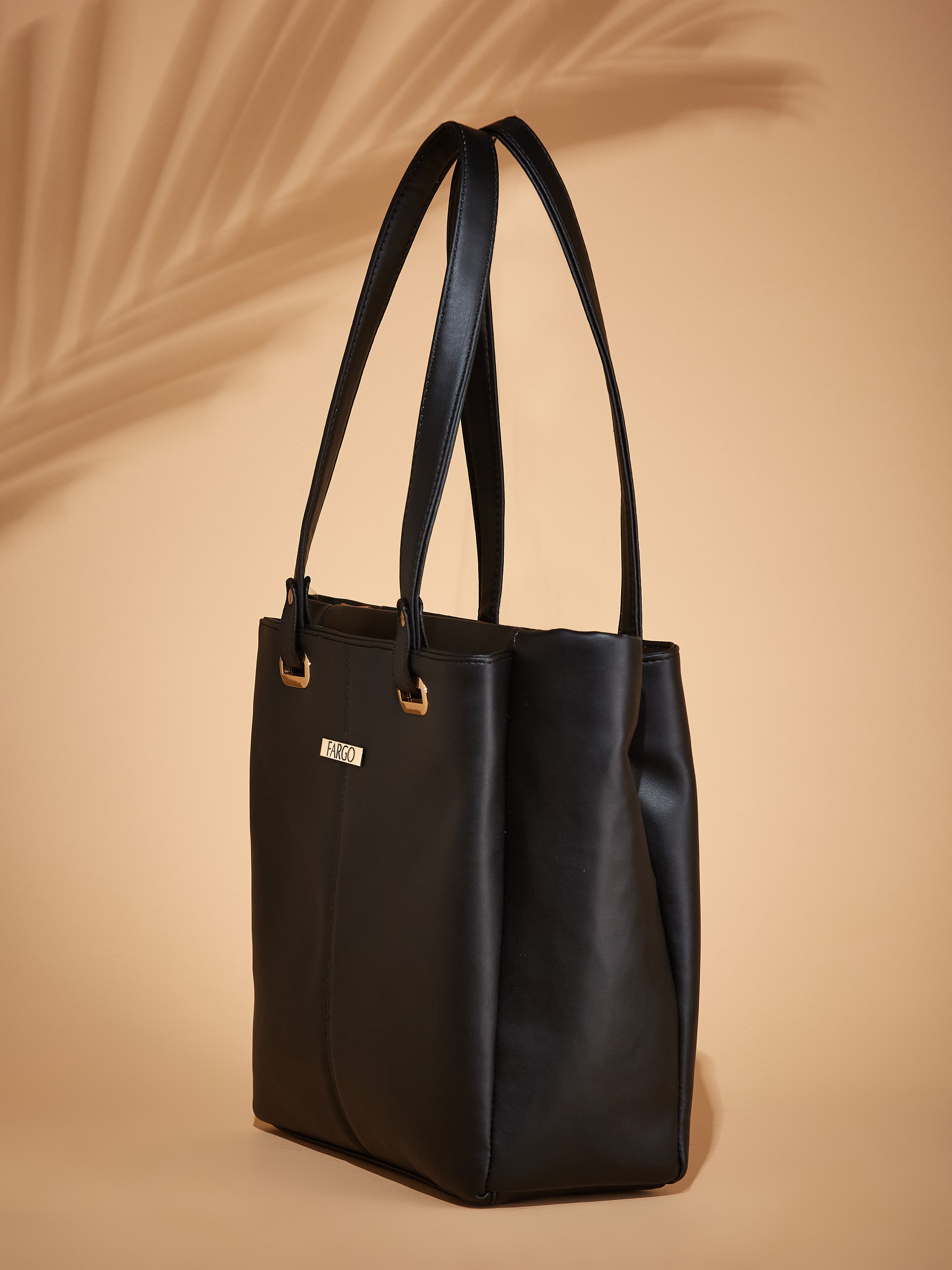Vegan Leather Black Women's Tote