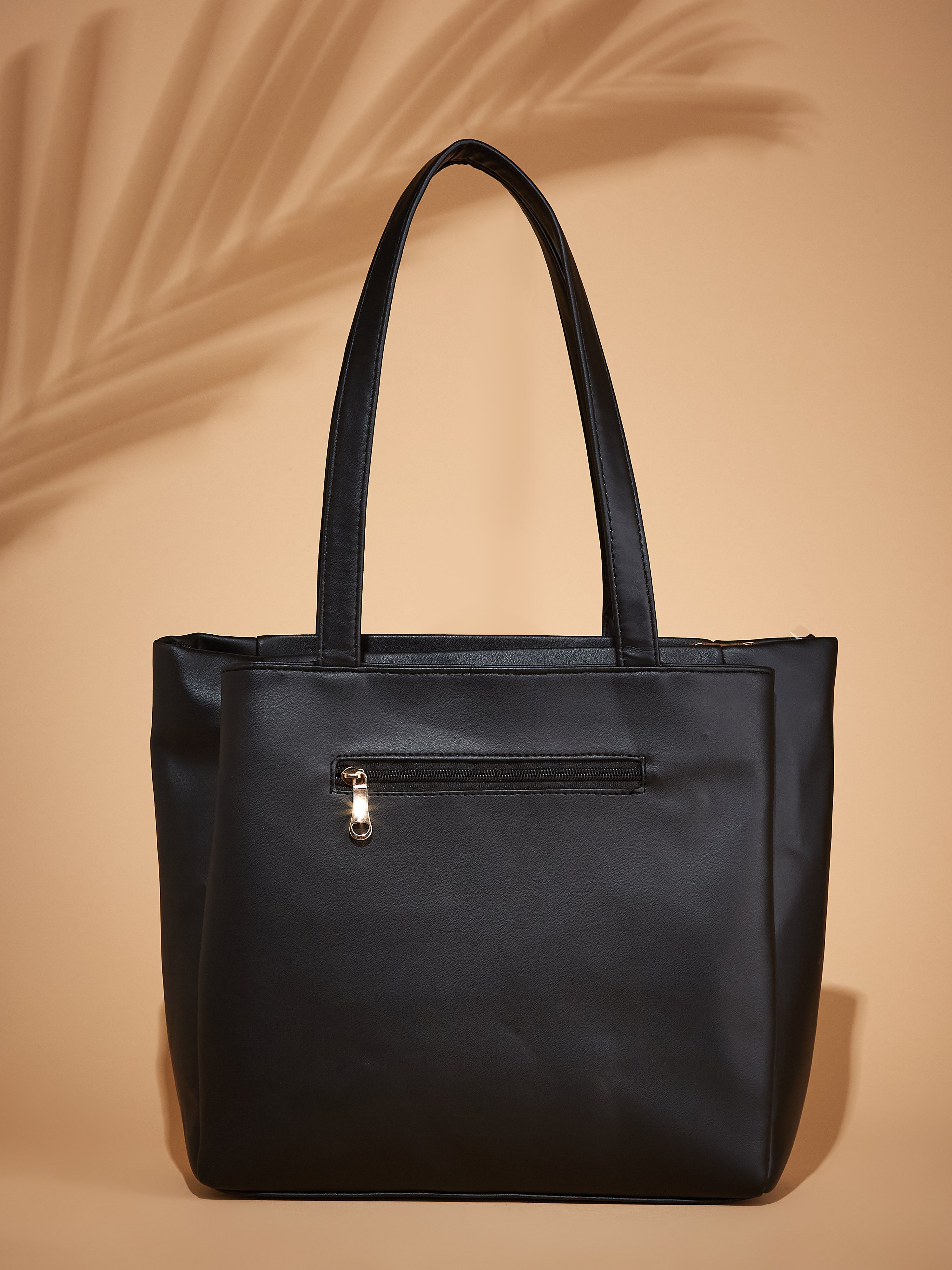 Vegan Leather Black Women's Tote