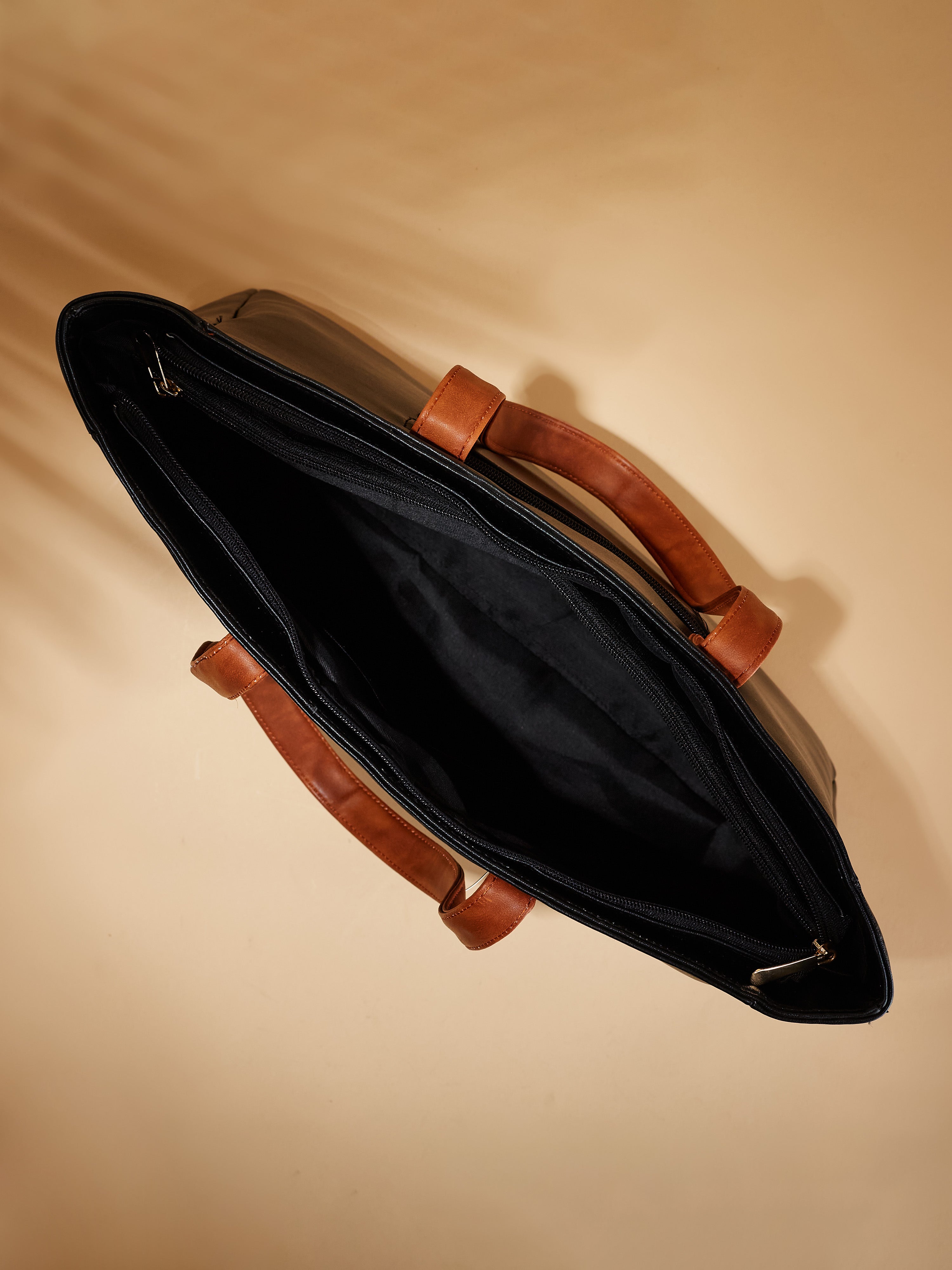 Vegan Leather Black Women's Tote