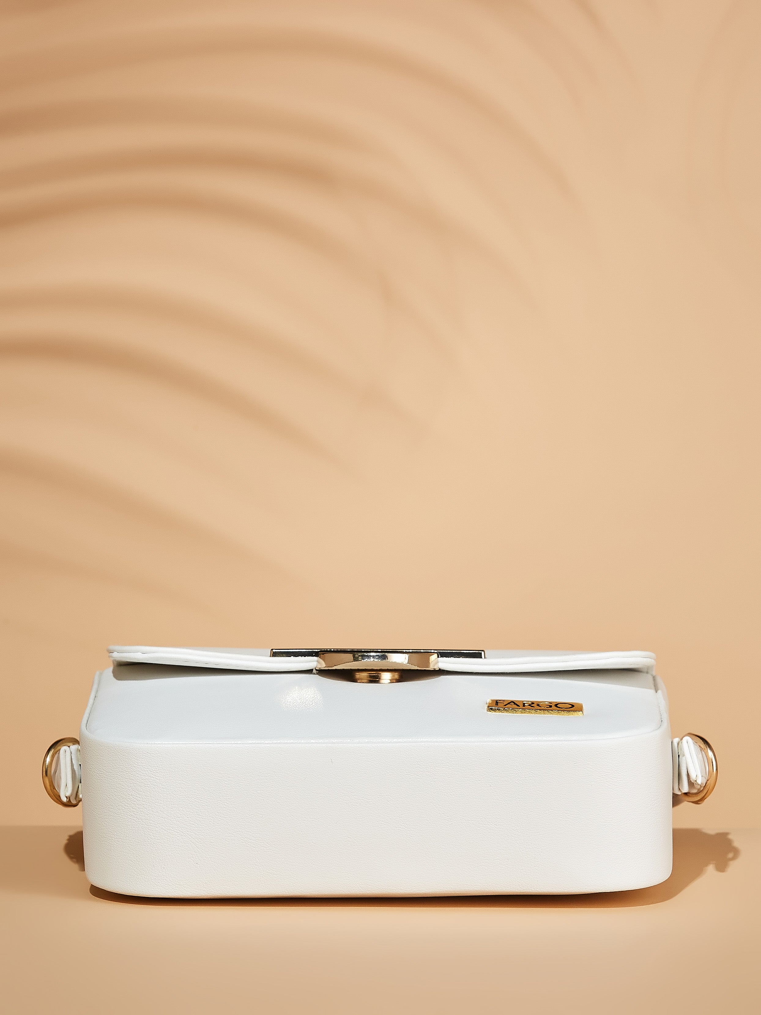 Vegan Leather White Women's Shoulder Bag
