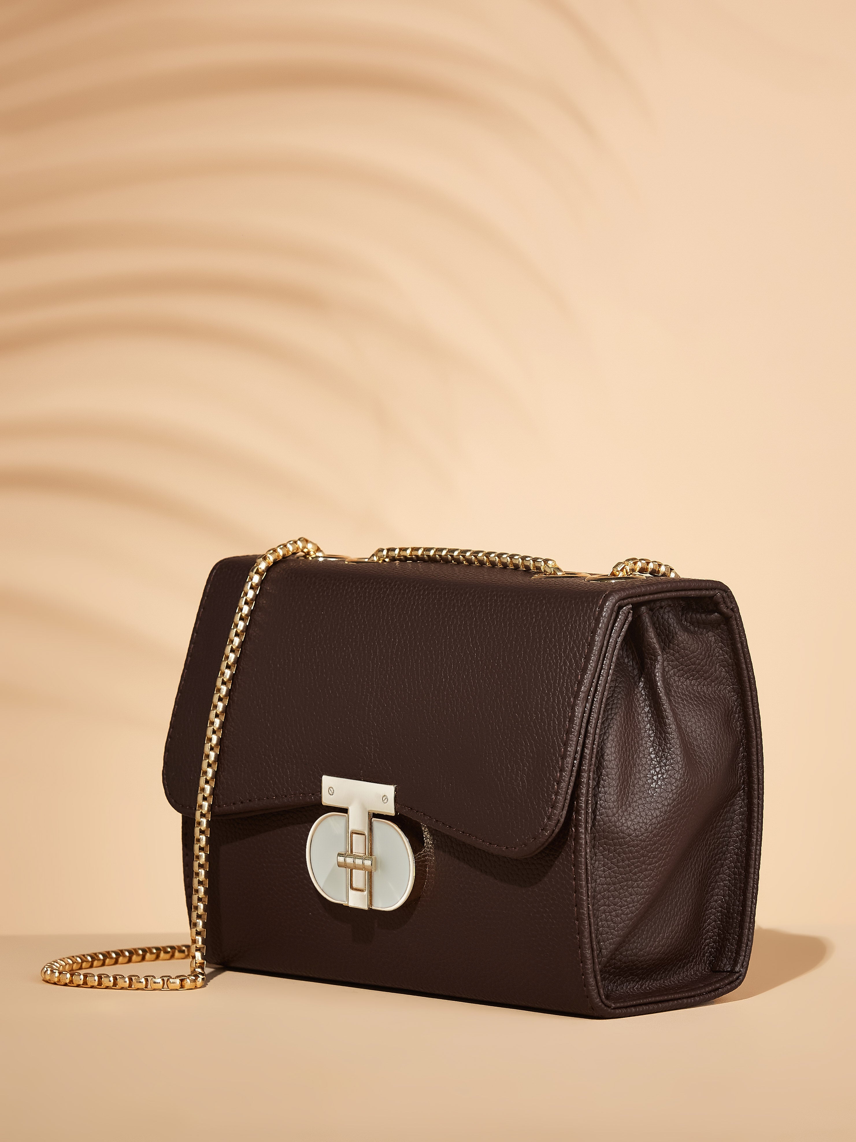 Vegan Leather Brown Women's Shoulder Bag