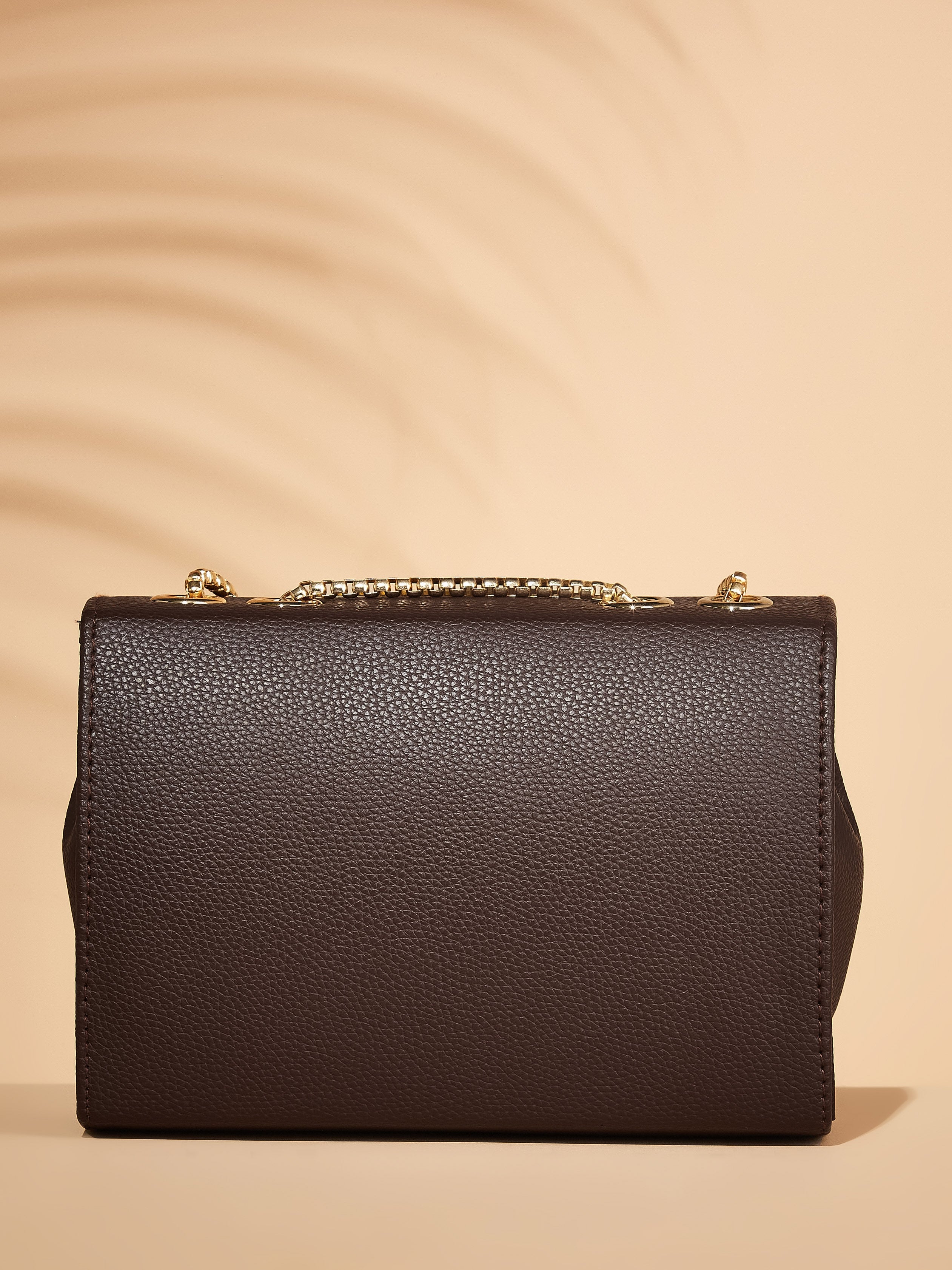 Vegan Leather Brown Women's Shoulder Bag