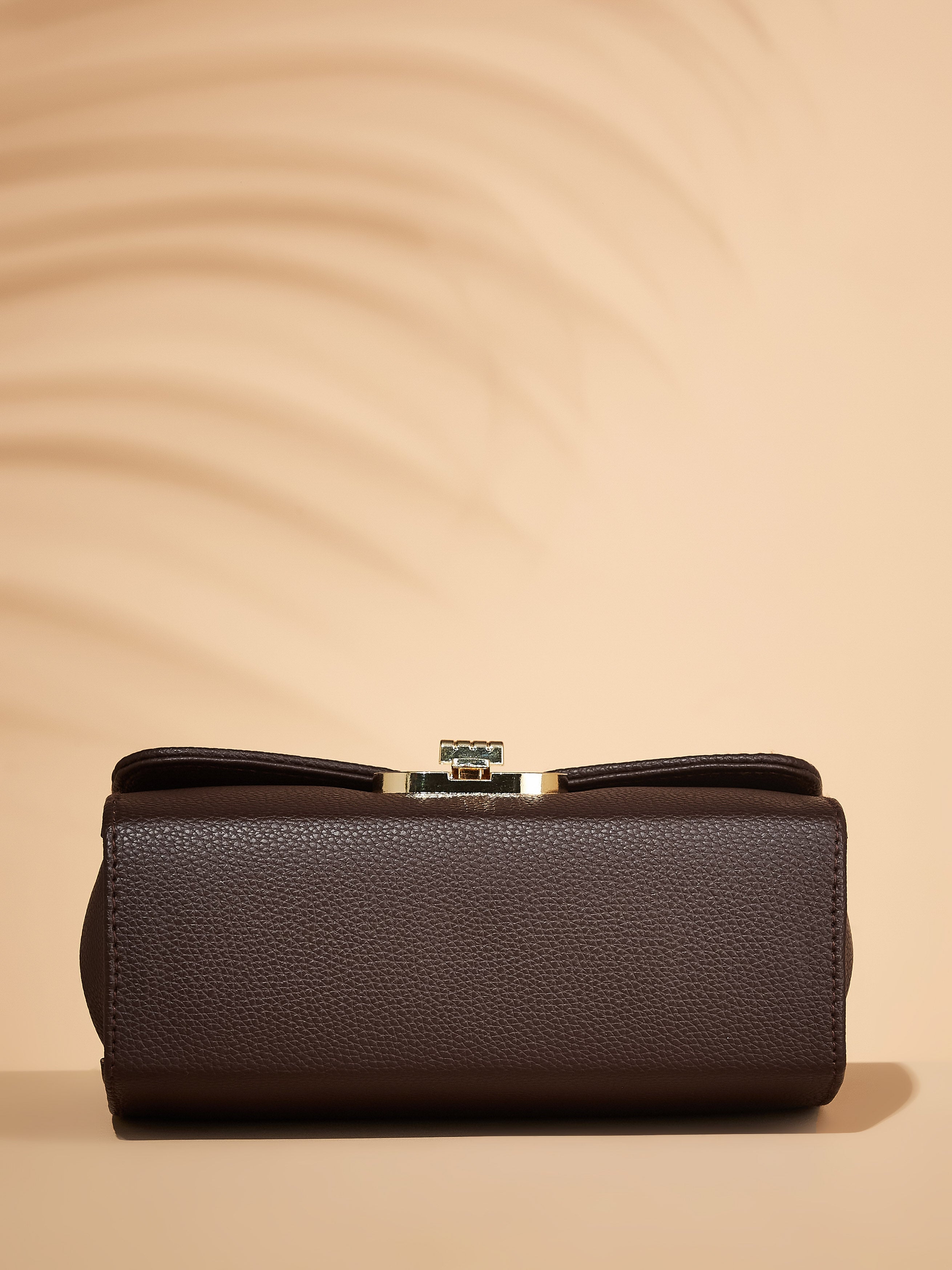 Vegan Leather Brown Women's Shoulder Bag
