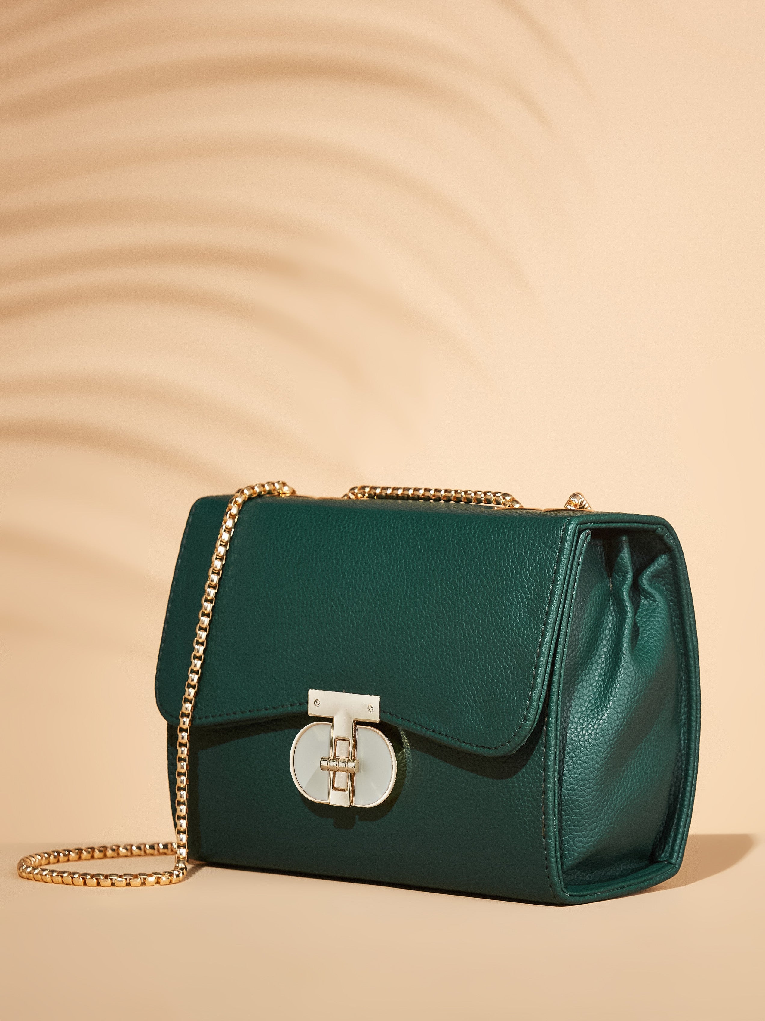 Vegan Leather Green Women's Shoulder Bag