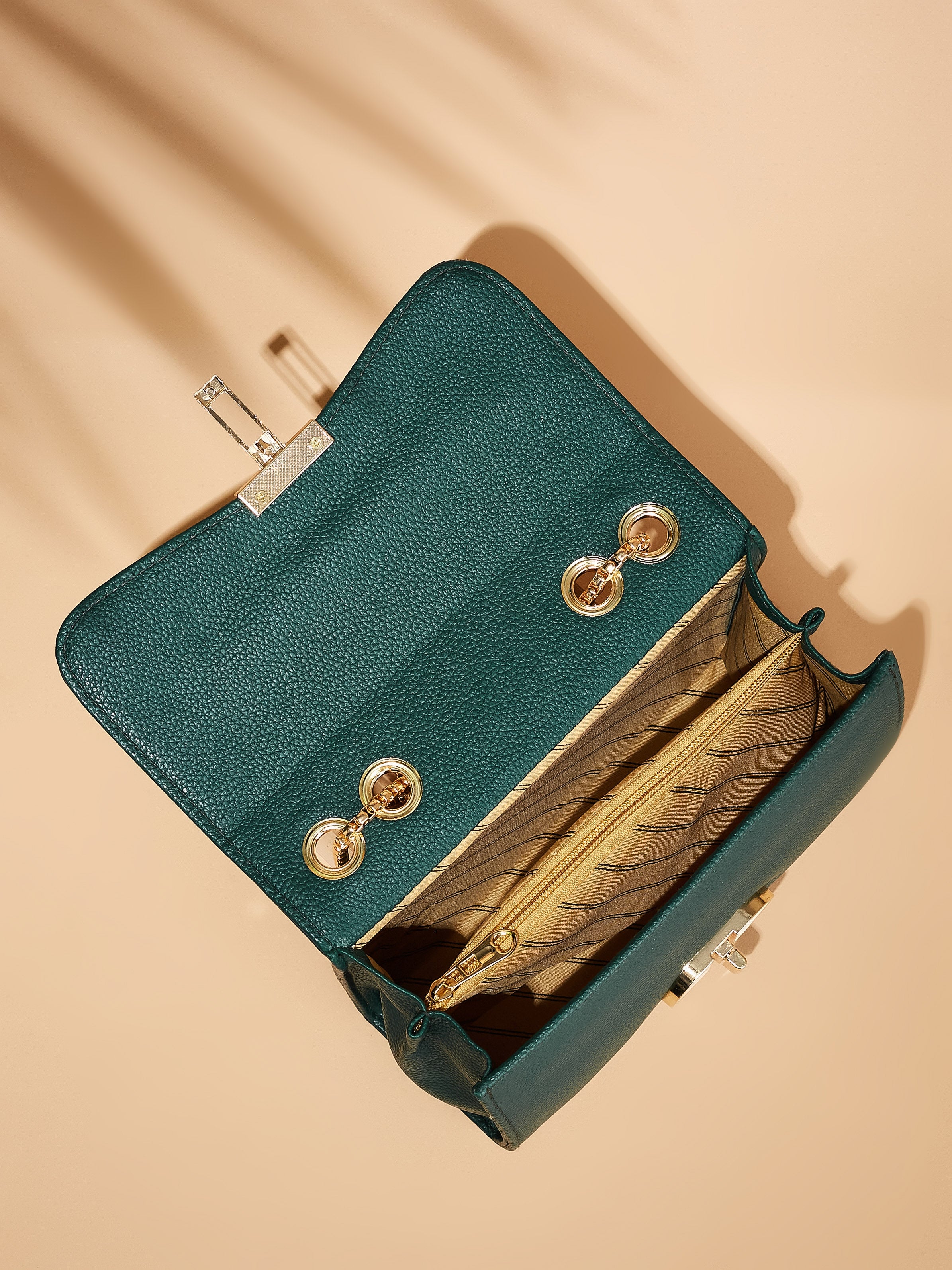Vegan Leather Green Women's Shoulder Bag