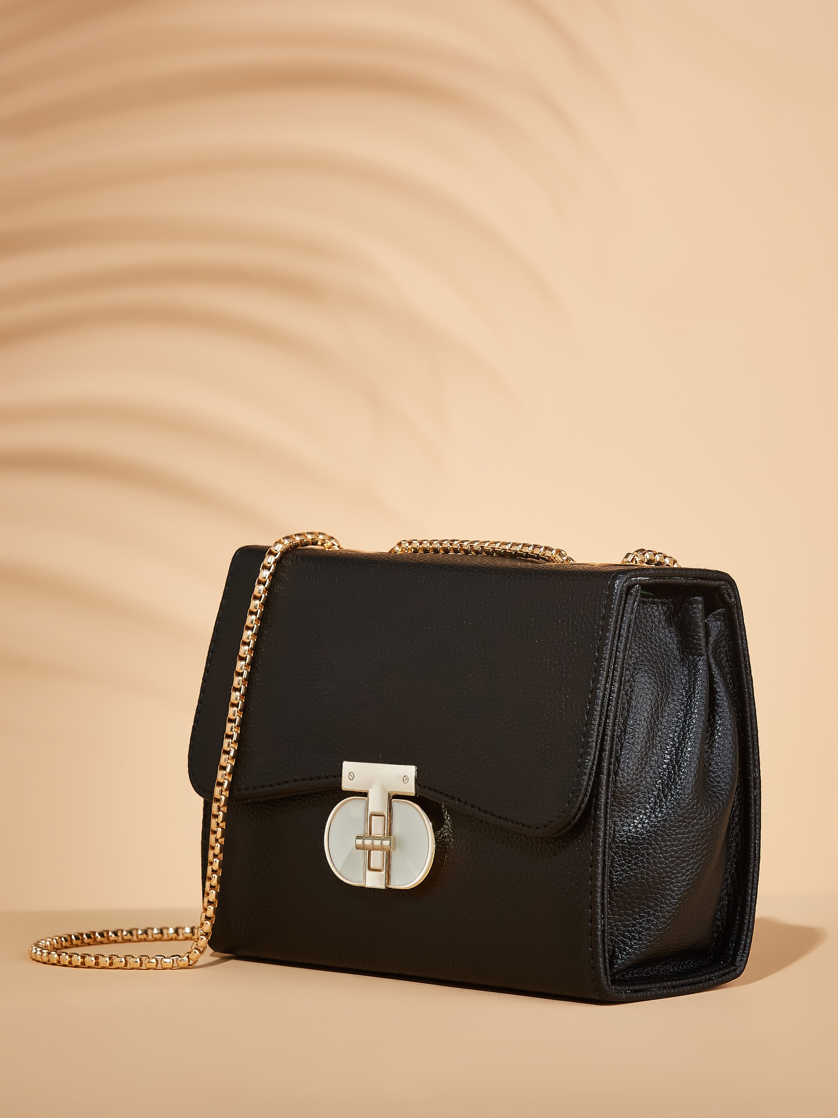 Vegan Leather Black Women's Shoulder Bag