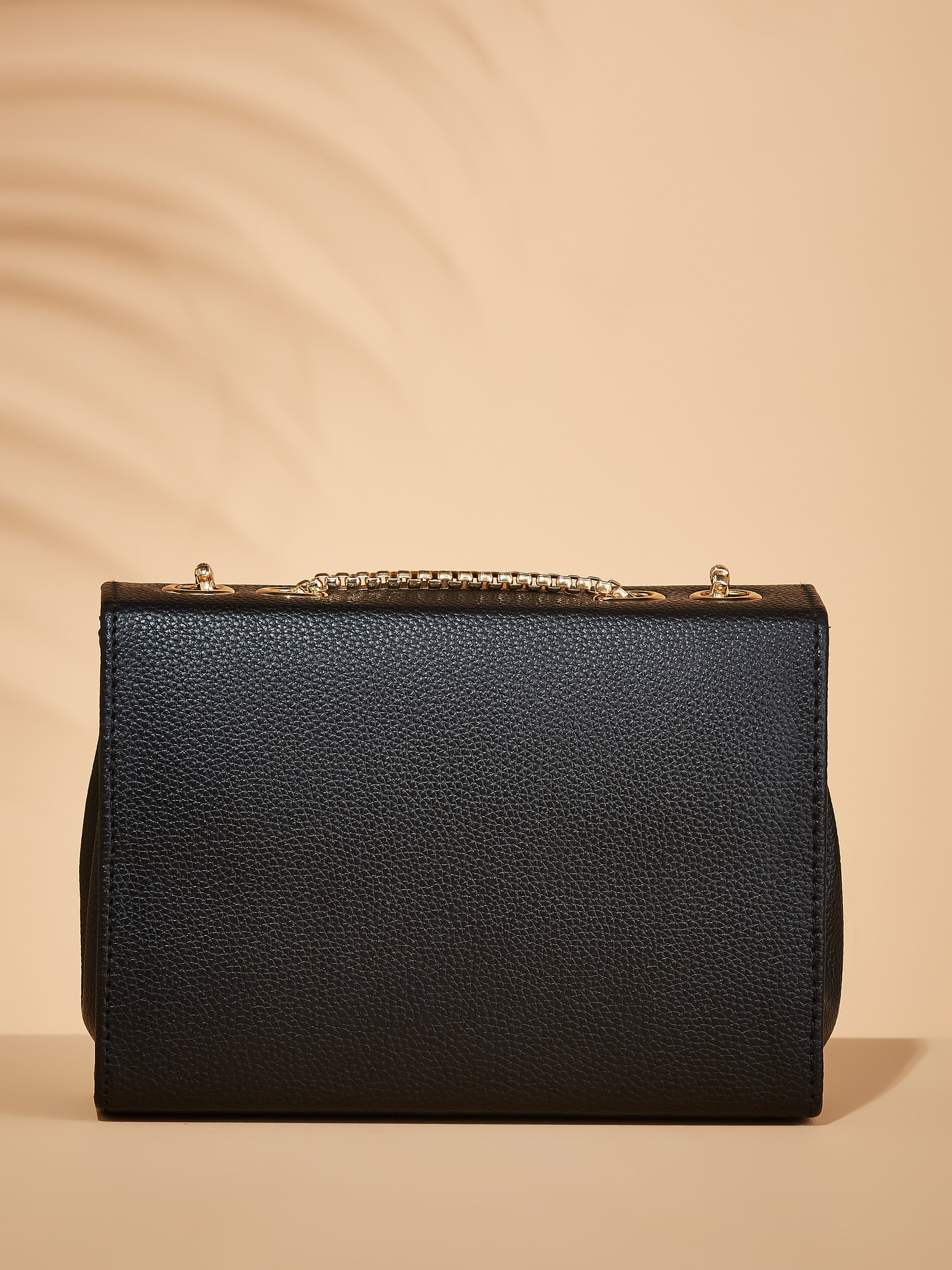 Vegan Leather Black Women's Shoulder Bag