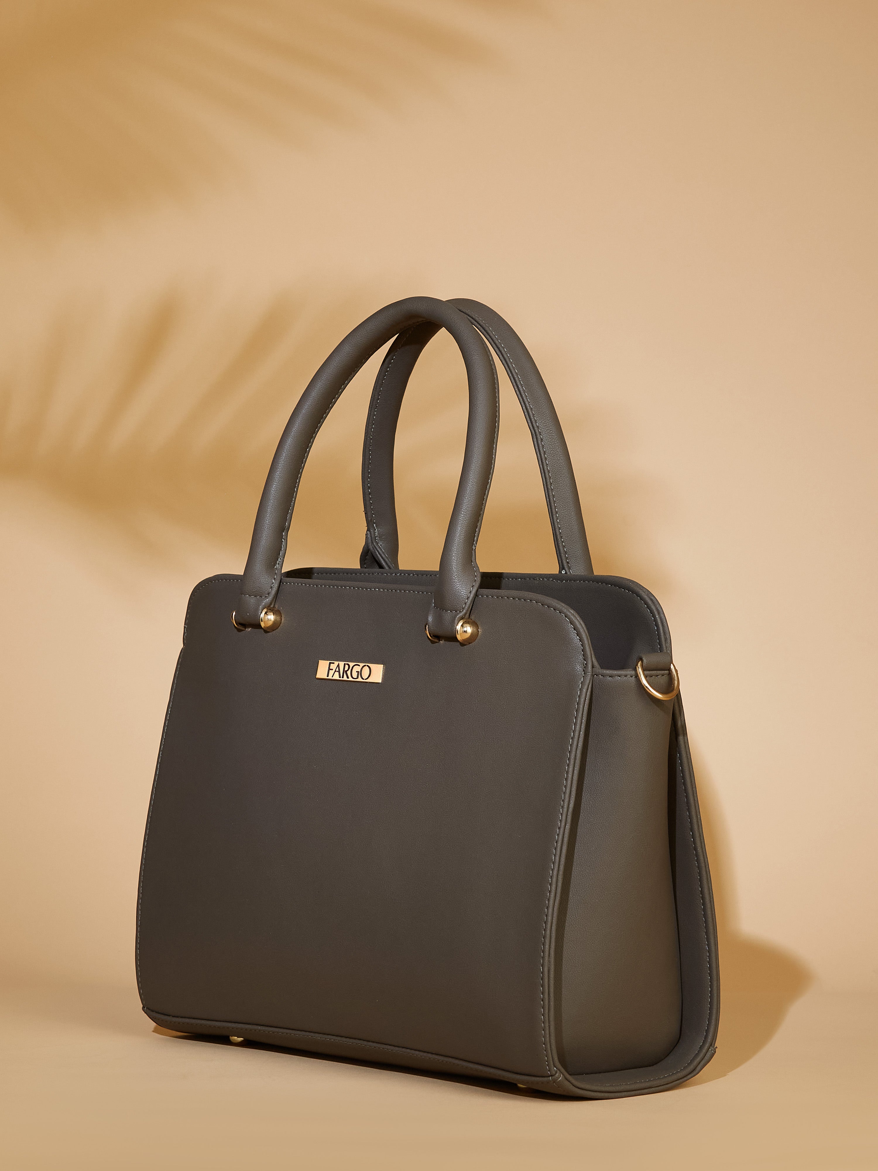 Vegan Leather Grey Women's Handbag