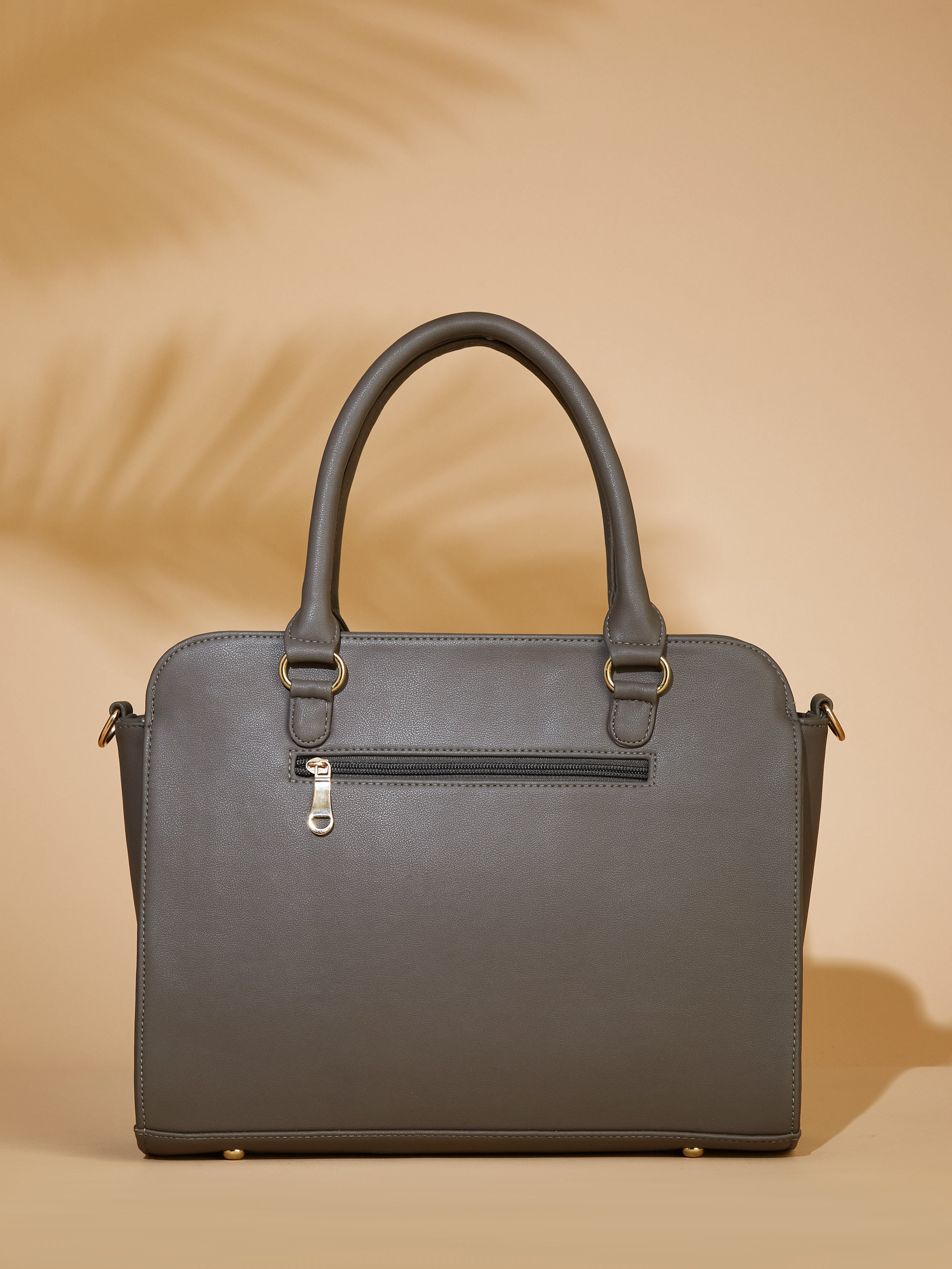 Vegan Leather Grey Women's Handbag