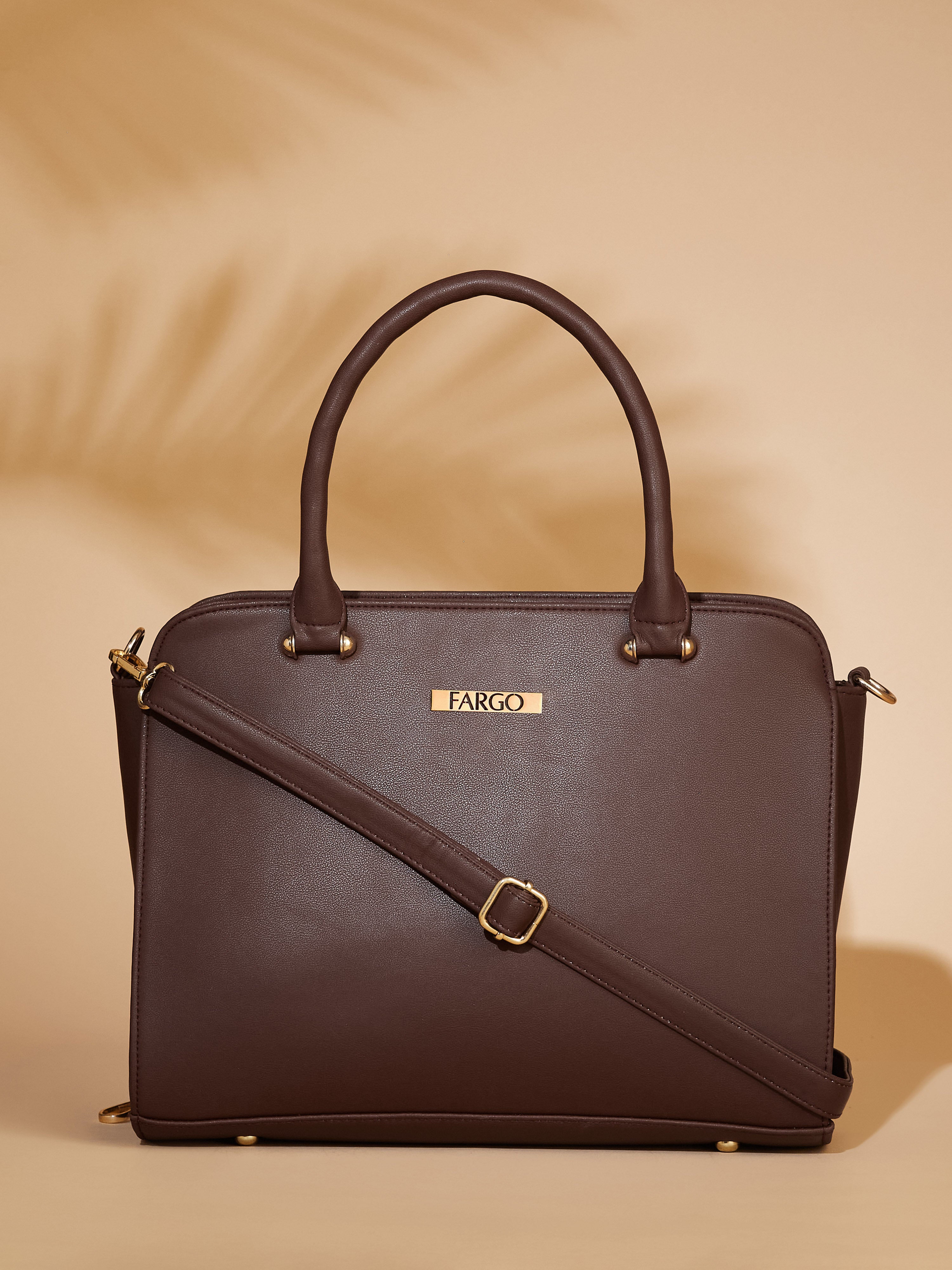 Vegan Leather Brown Women's Handbag