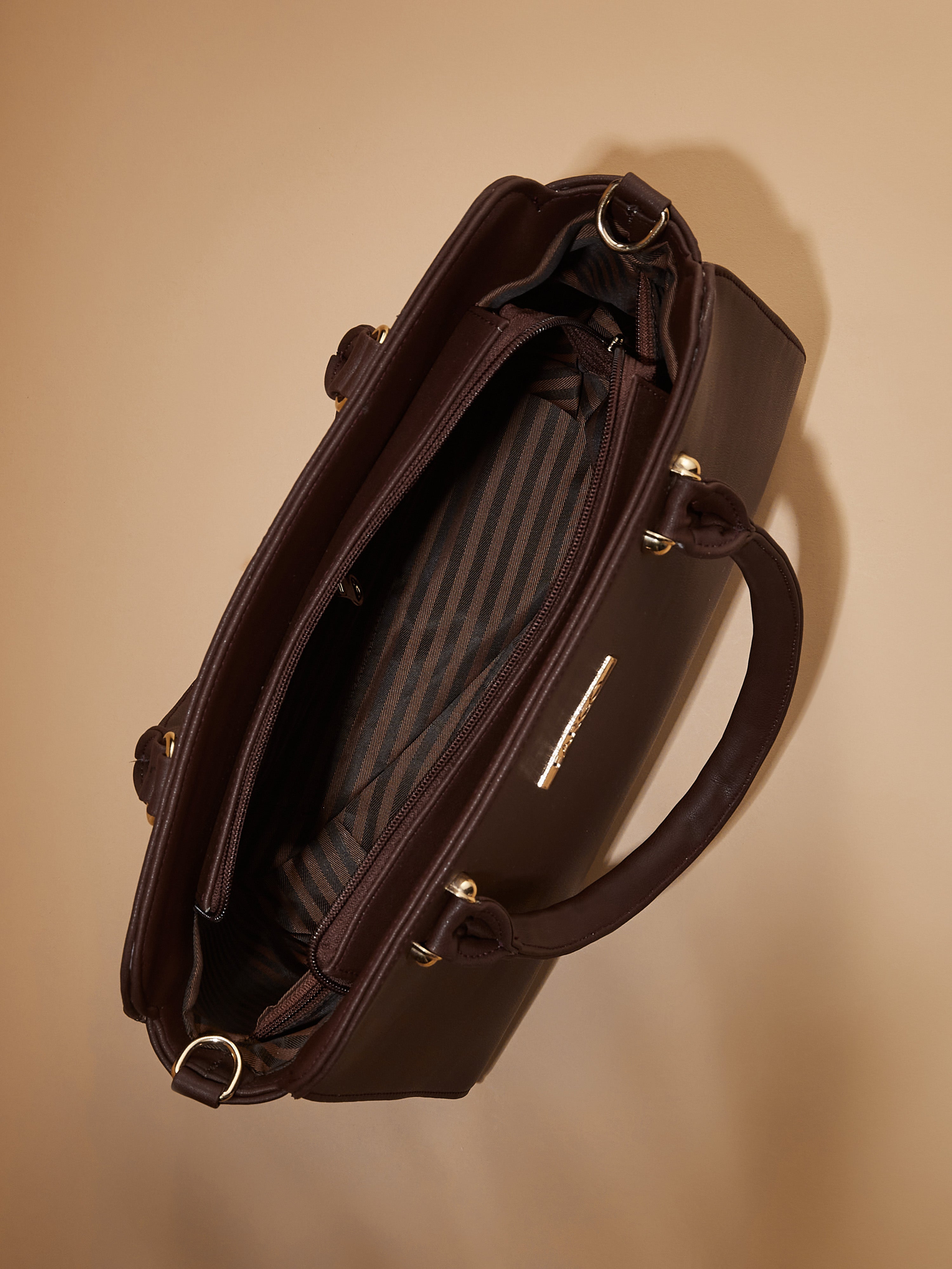 Vegan Leather Brown Women's Handbag