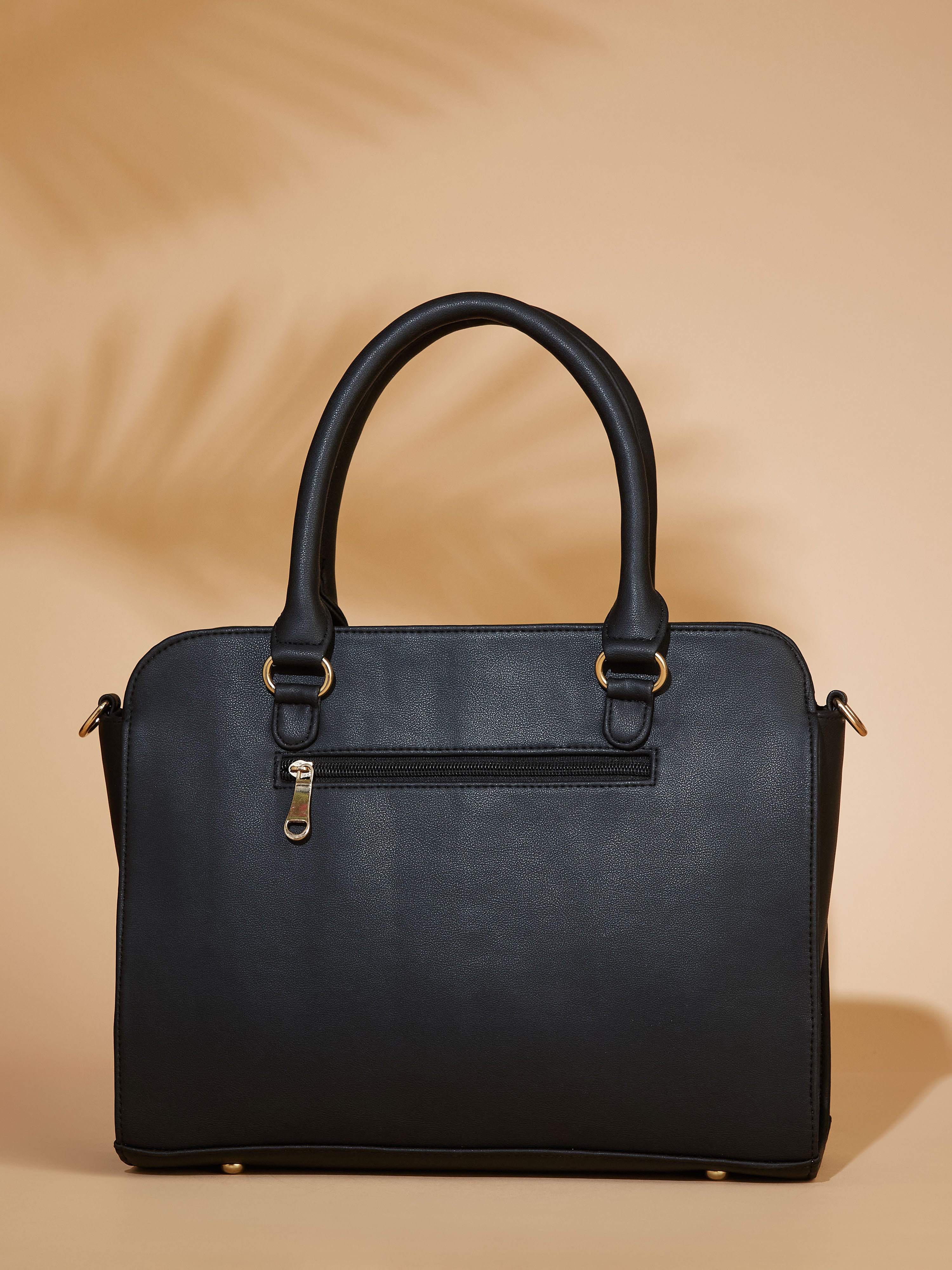 Vegan Leather Black Women's Handbag