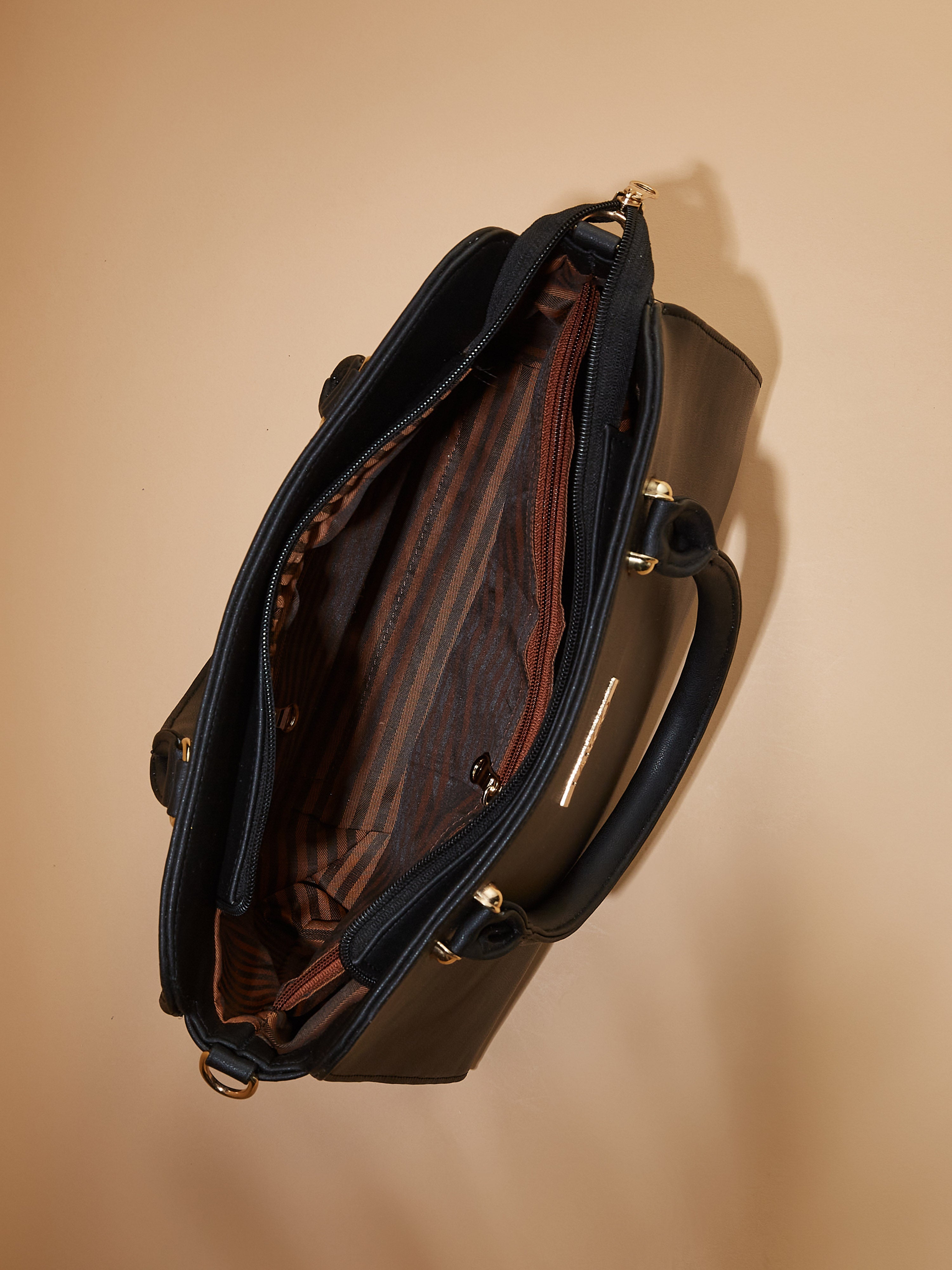 Vegan Leather Black Women's Handbag