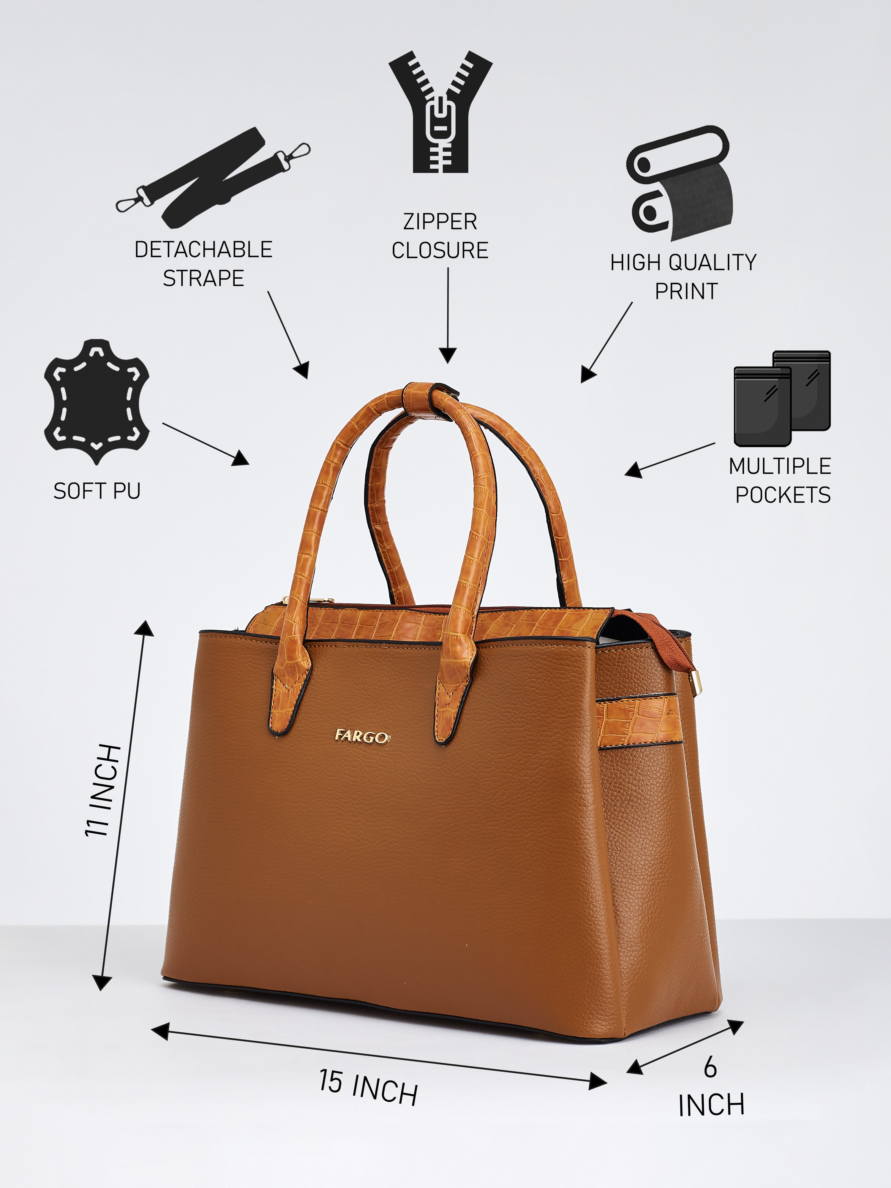 Roam Tan Handbag for Women