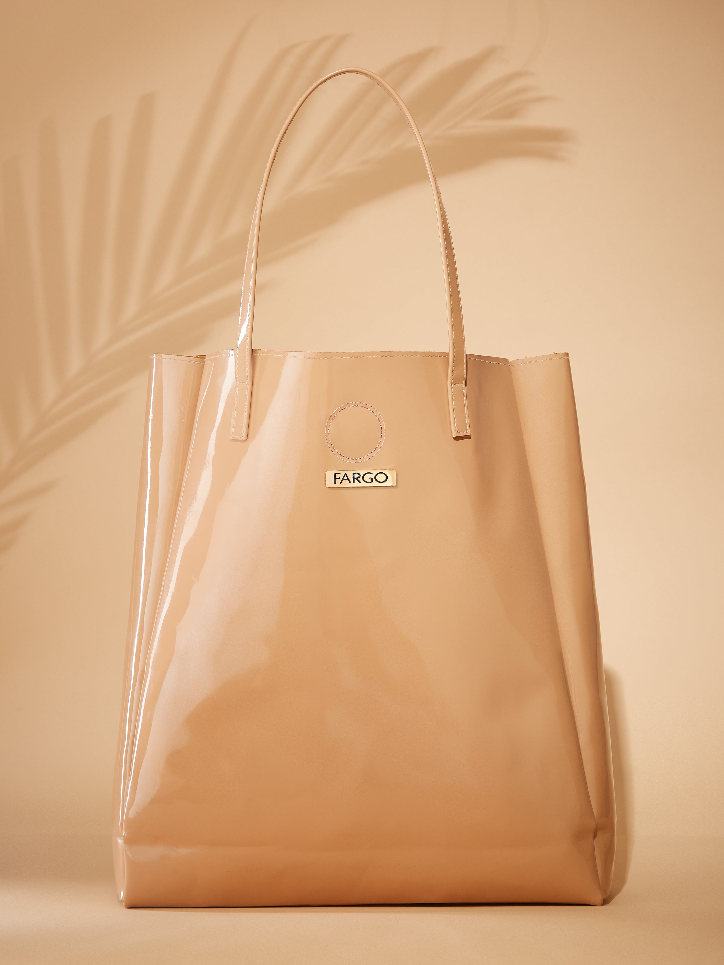 vegan leather large beige women's tote