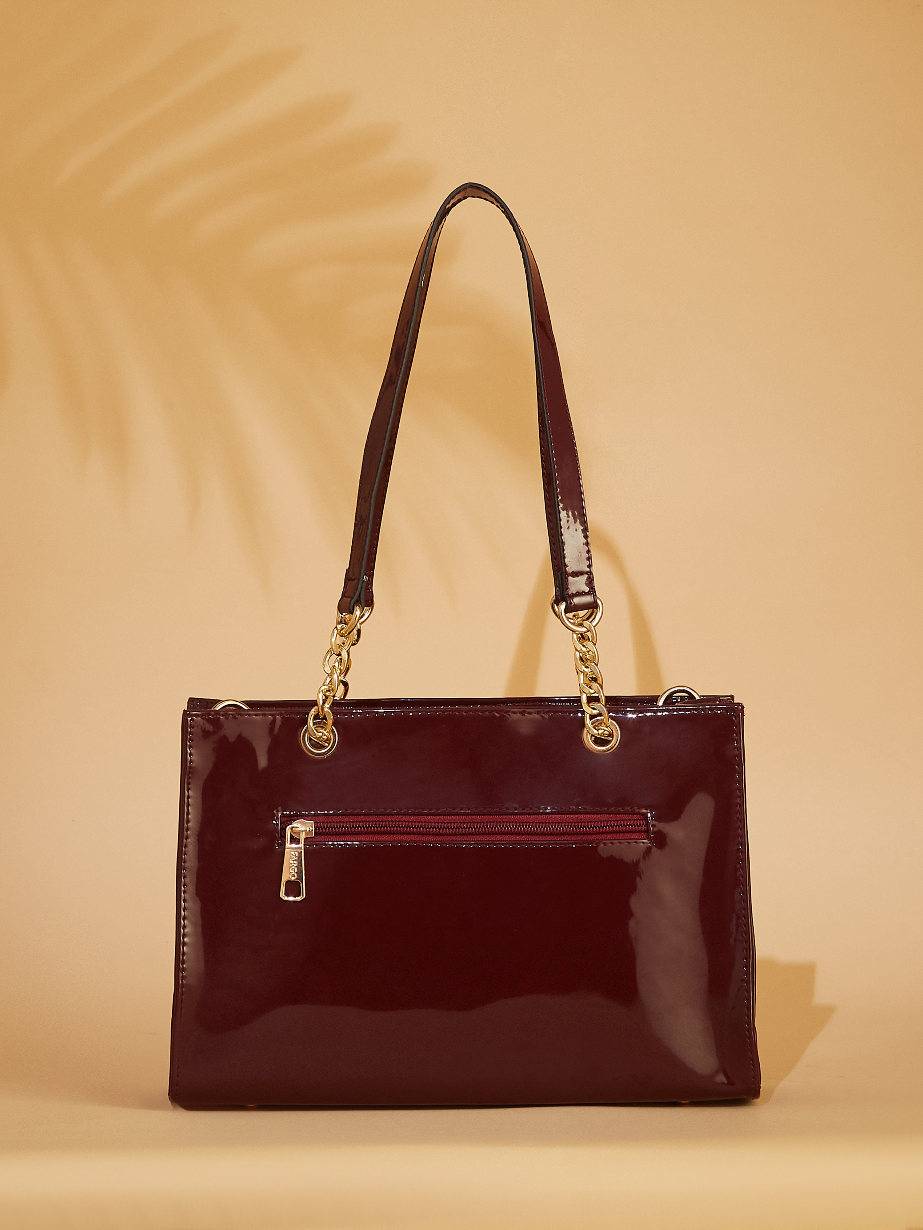 Vegan Leather Maroon Women's Handbag