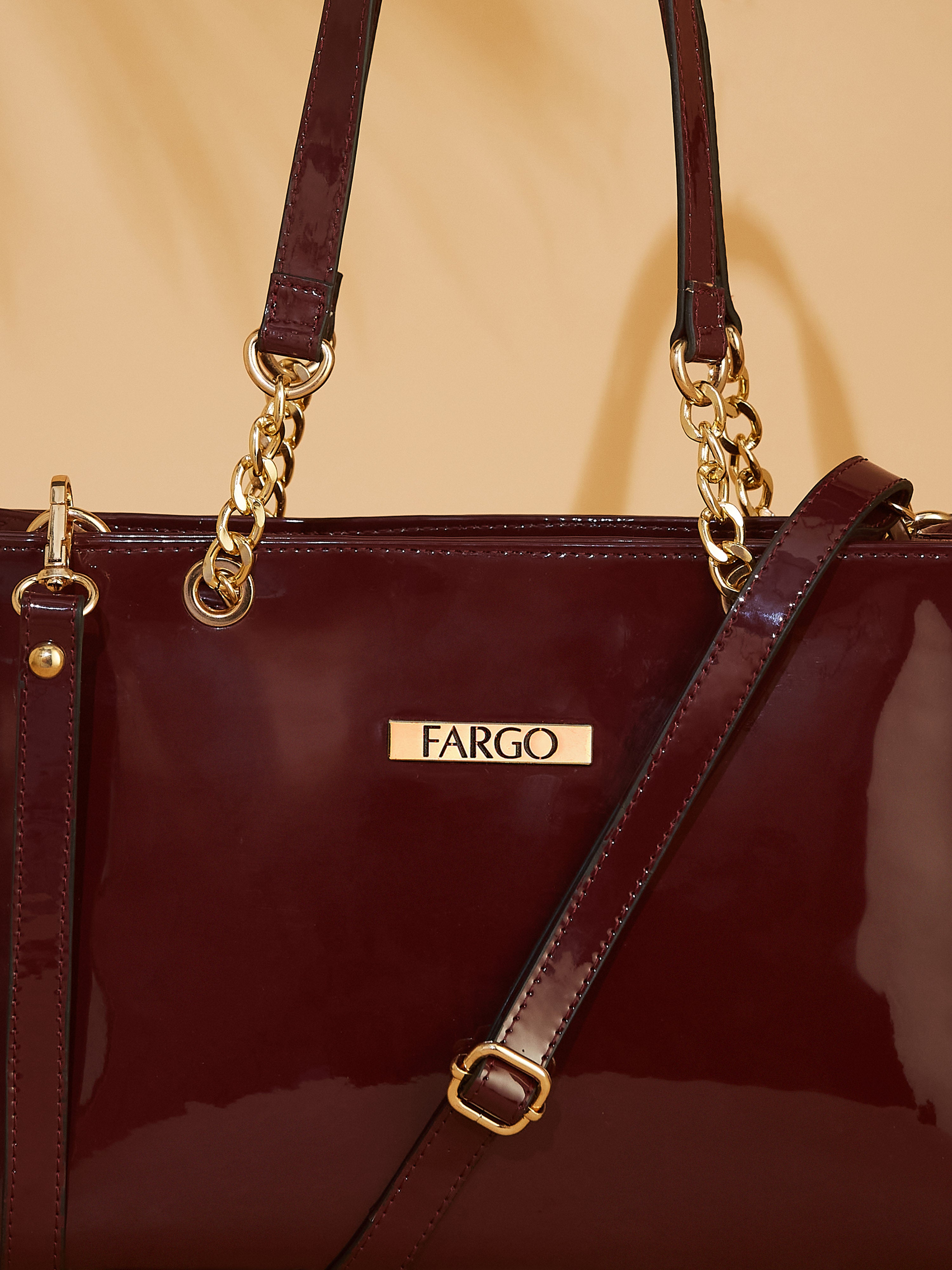 Vegan Leather Maroon Women's Handbag