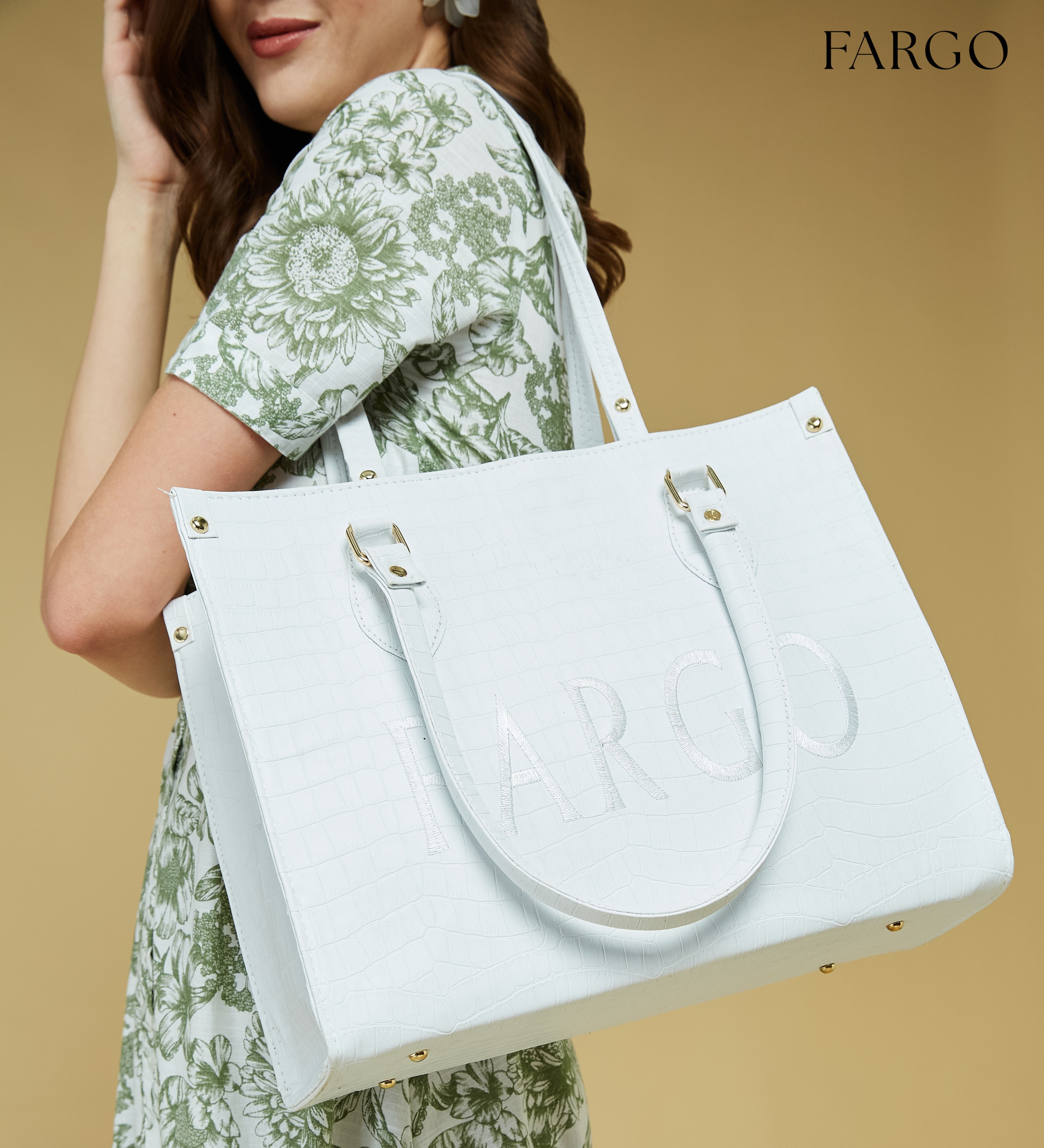 Vegan Leather White Women's Tote