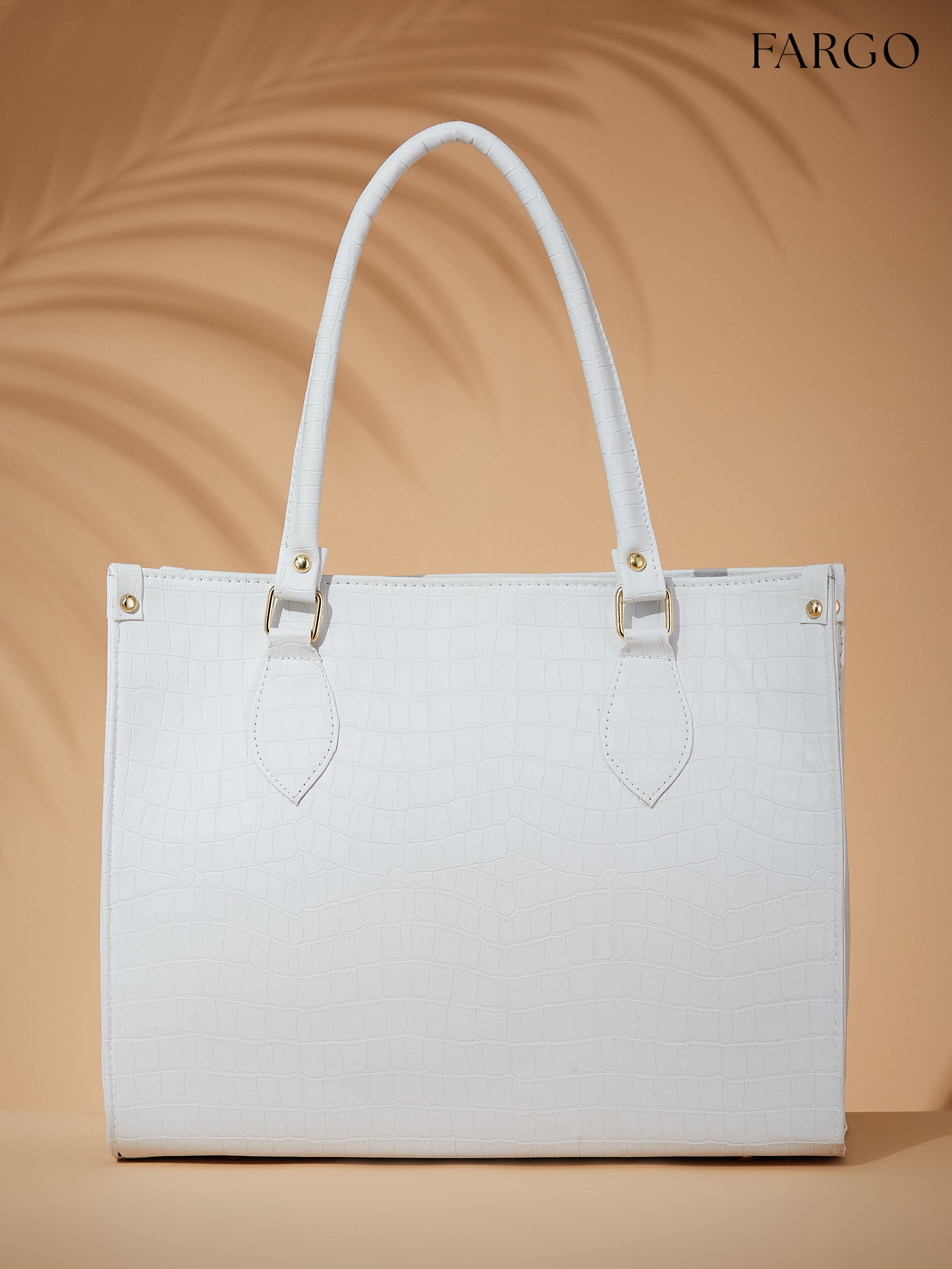Vegan Leather White Women's Tote