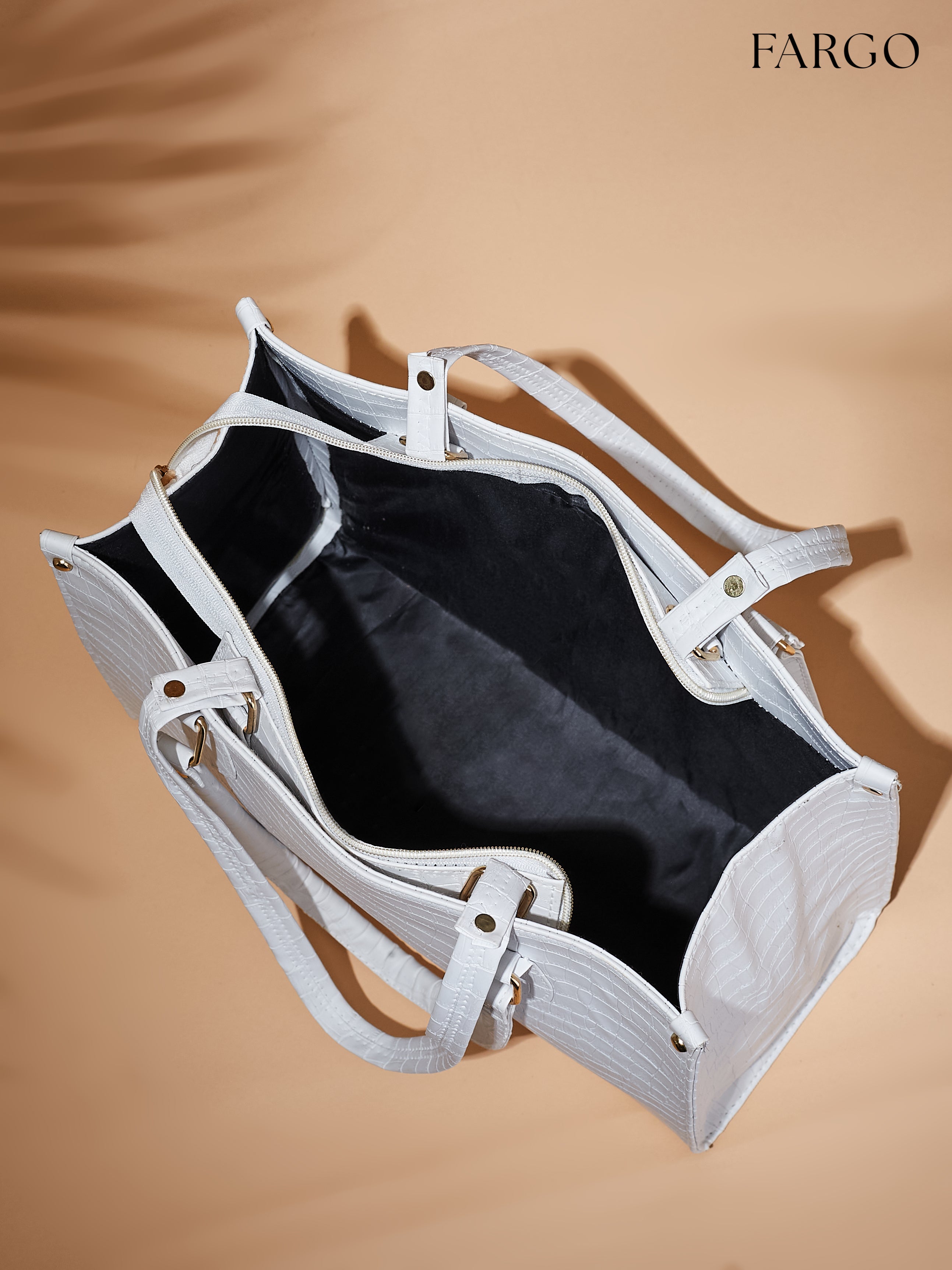 Vegan Leather White Women's Tote