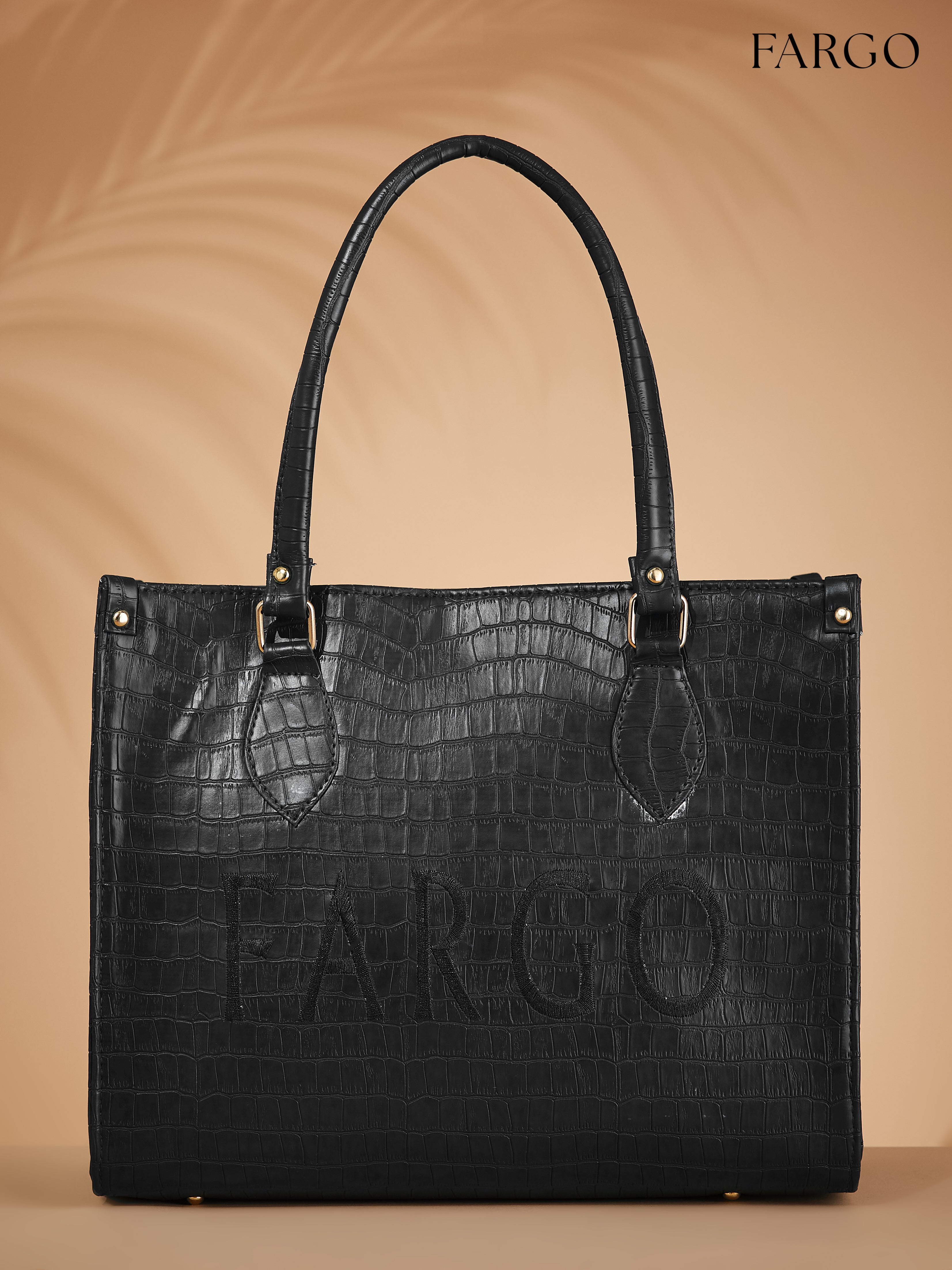 Vegan Leather Black Women's Tote