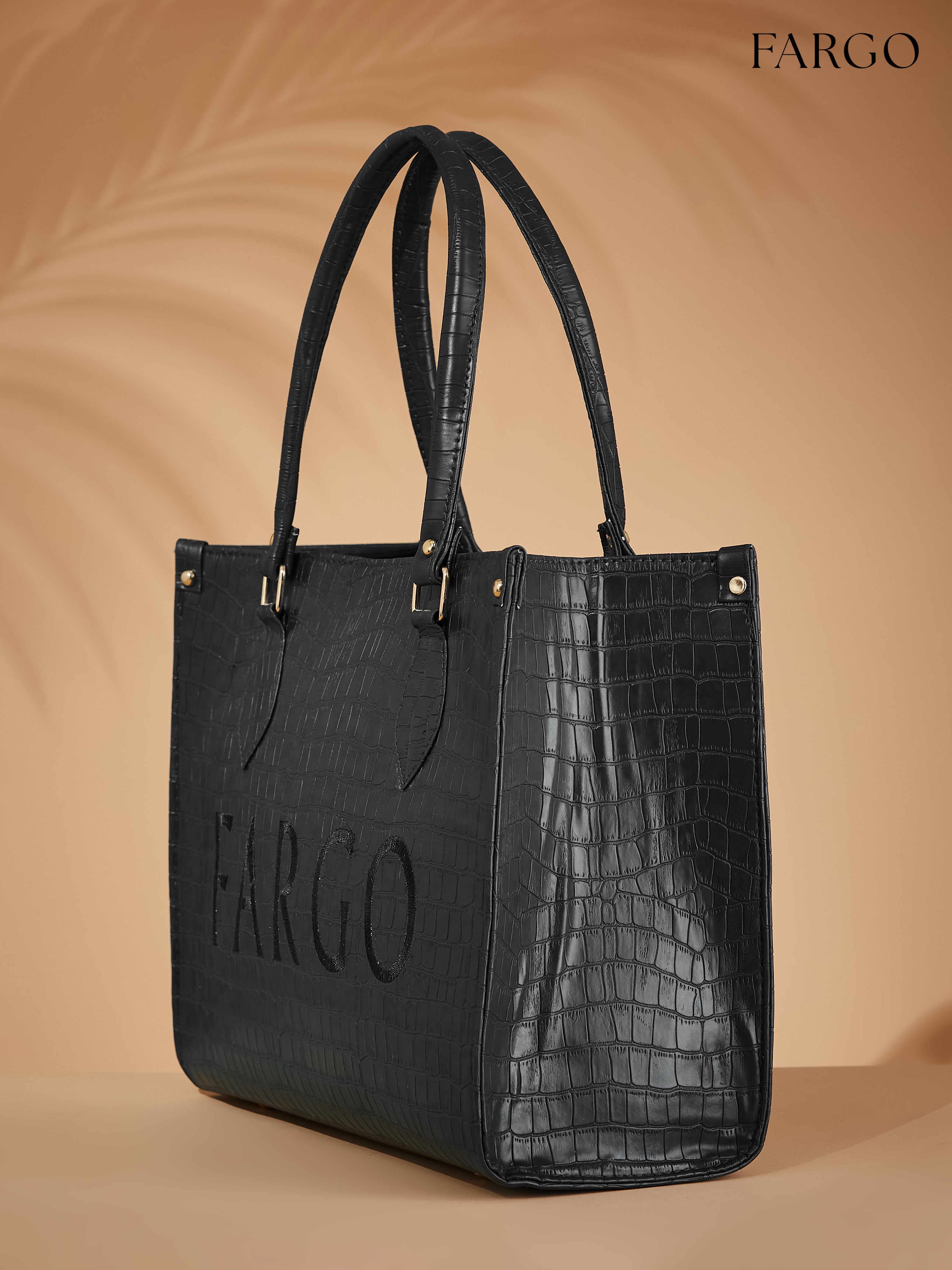 Vegan Leather Black Women's Tote