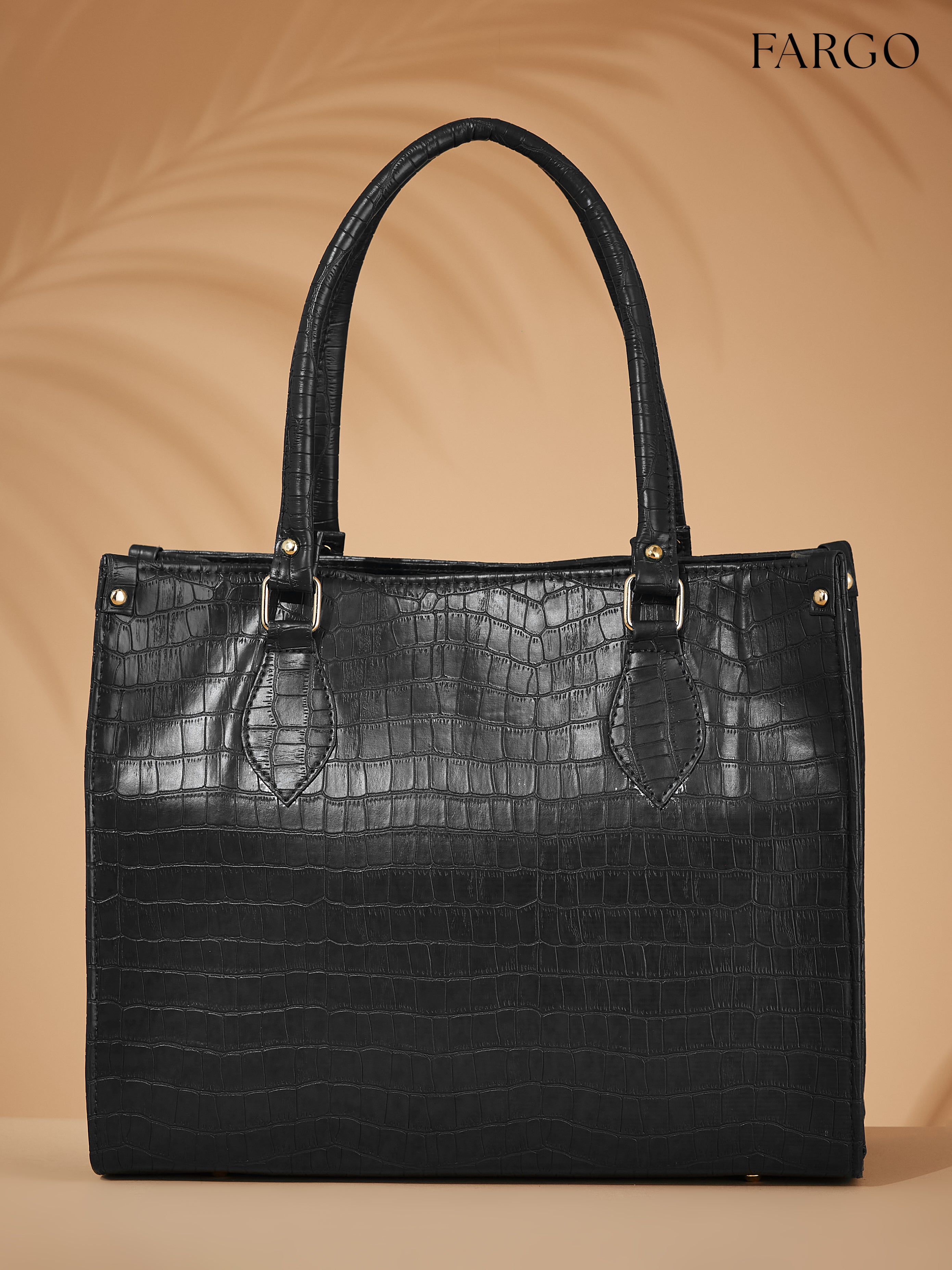 Vegan Leather Black Women's Tote