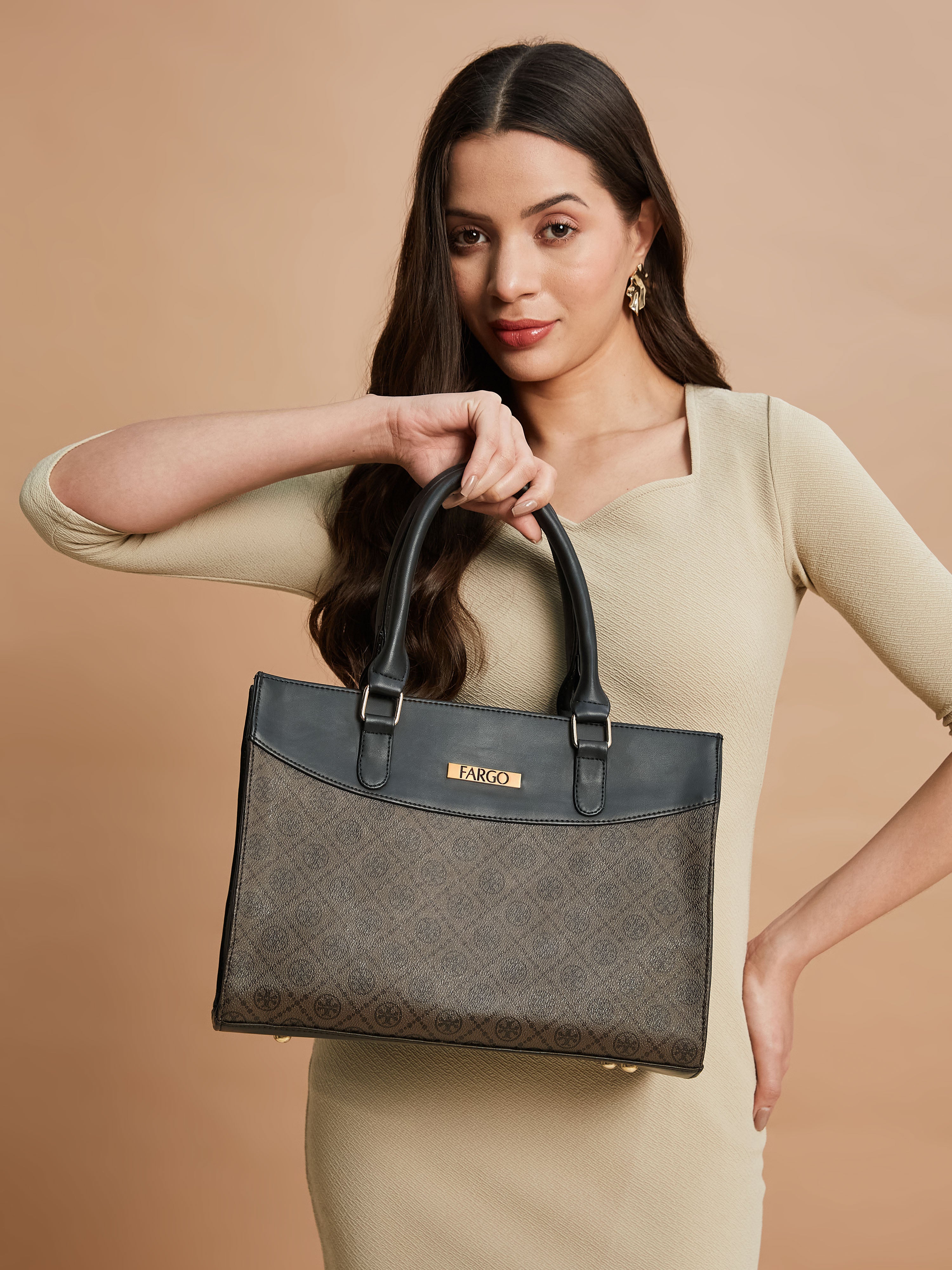 Vegan Leather Brown Women's Handbag