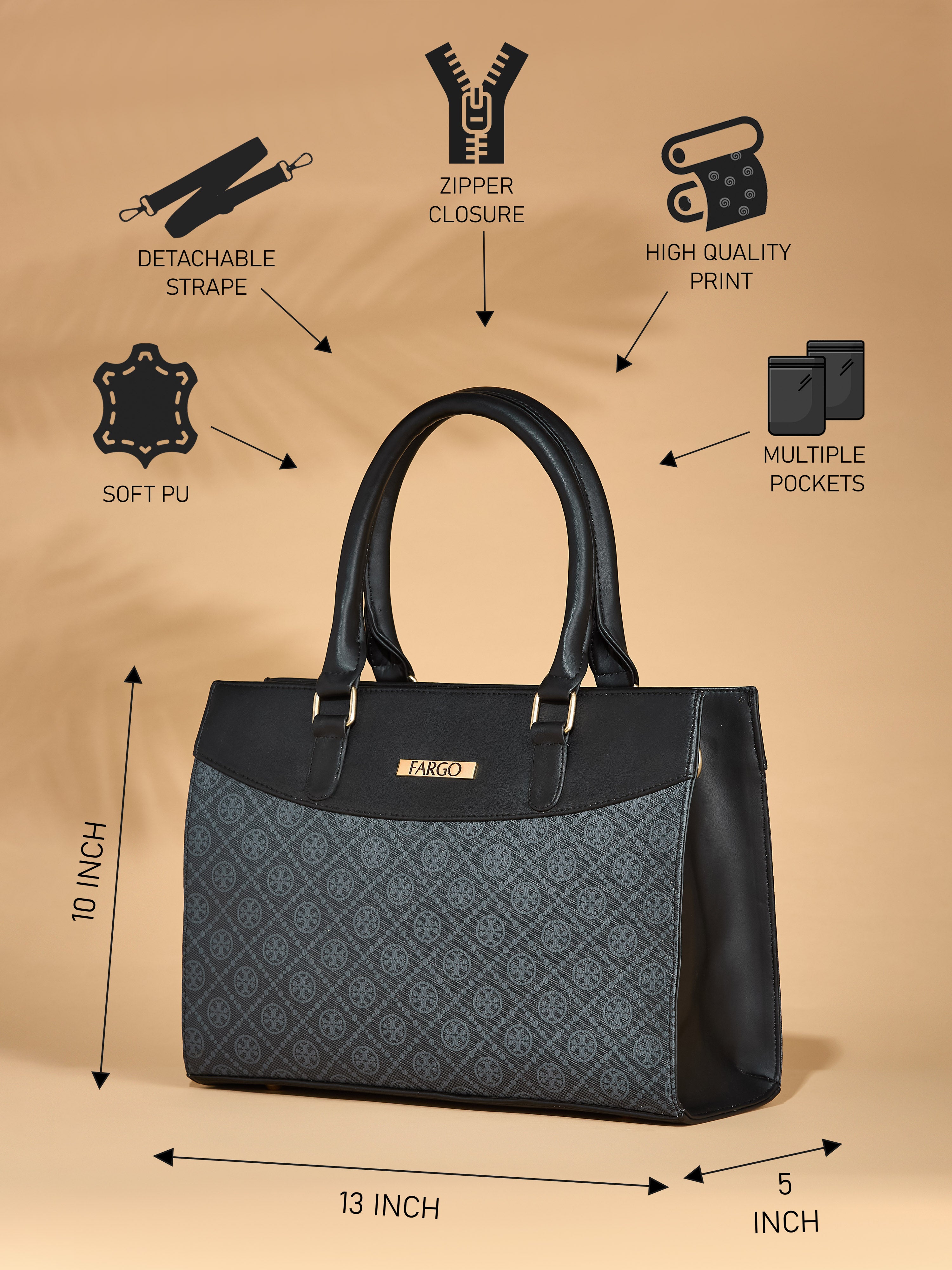Vegan Leather Blue Women's Handbag