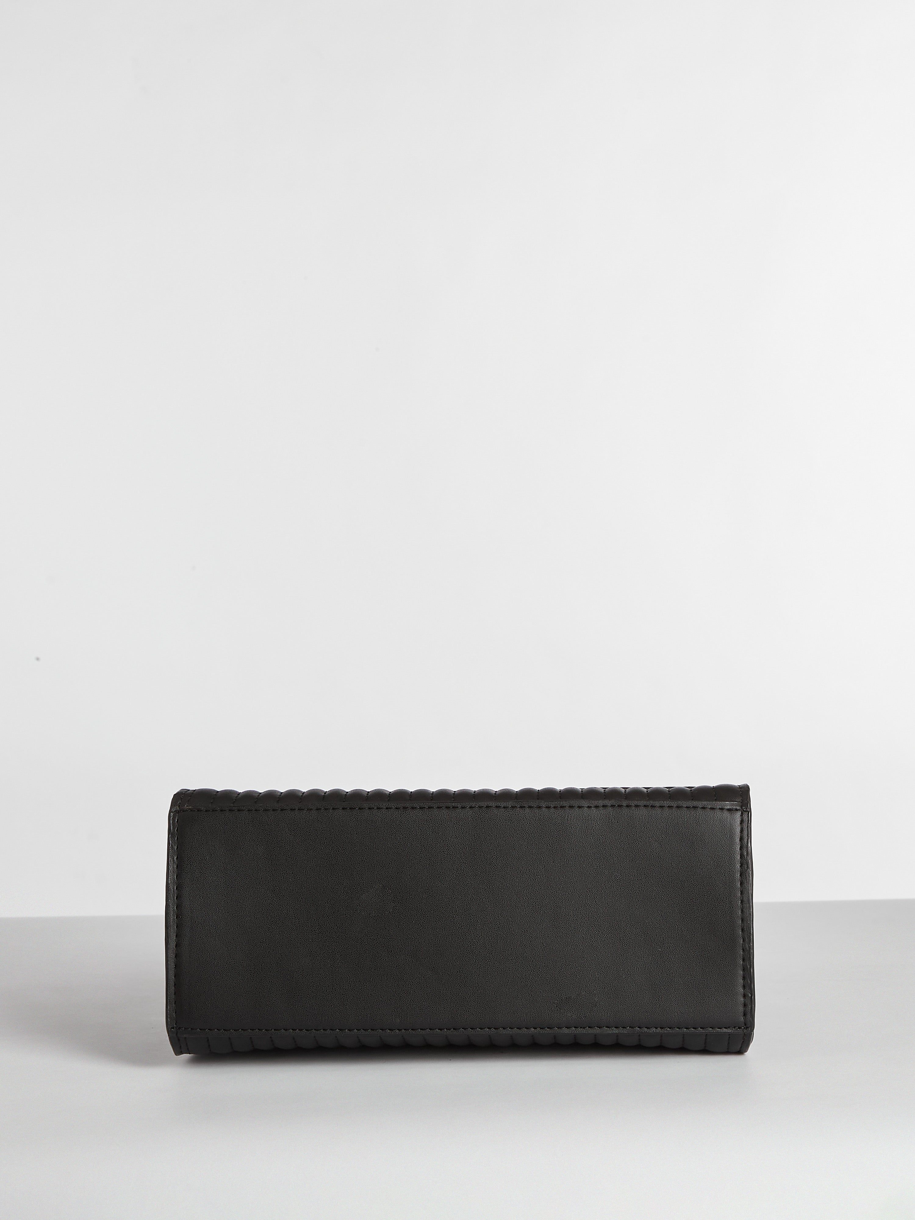 Fusion Vegan Leather Black Handbag