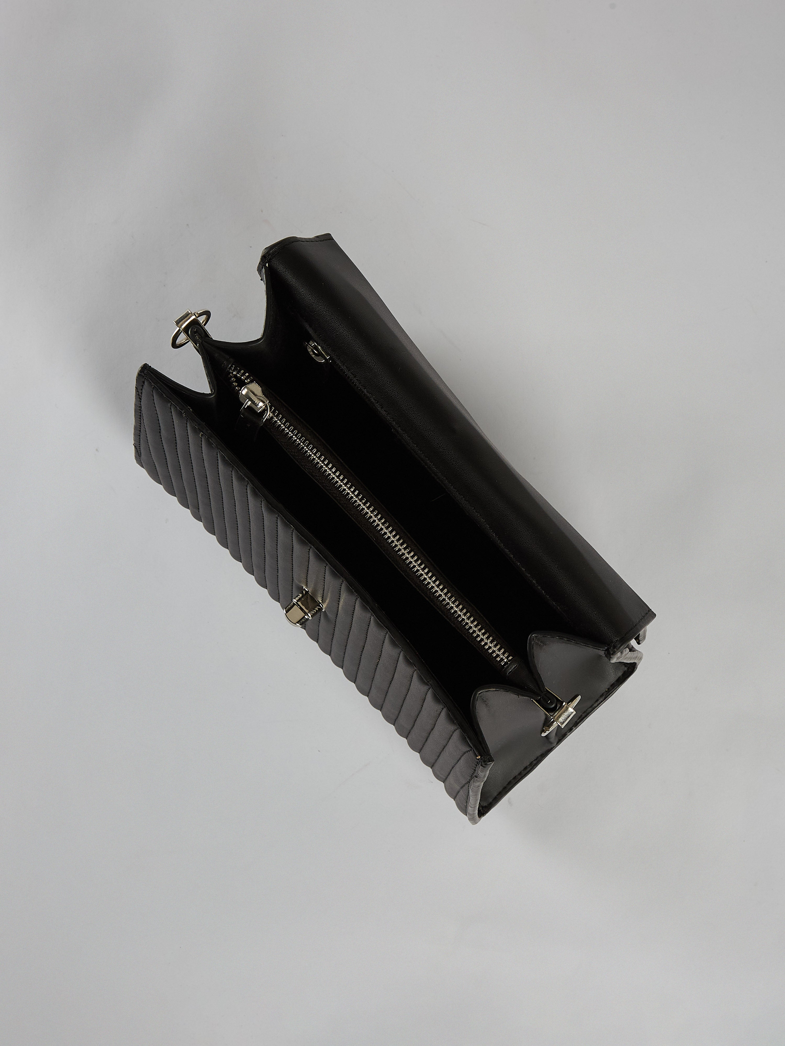 Fusion Vegan Leather Black Handbag
