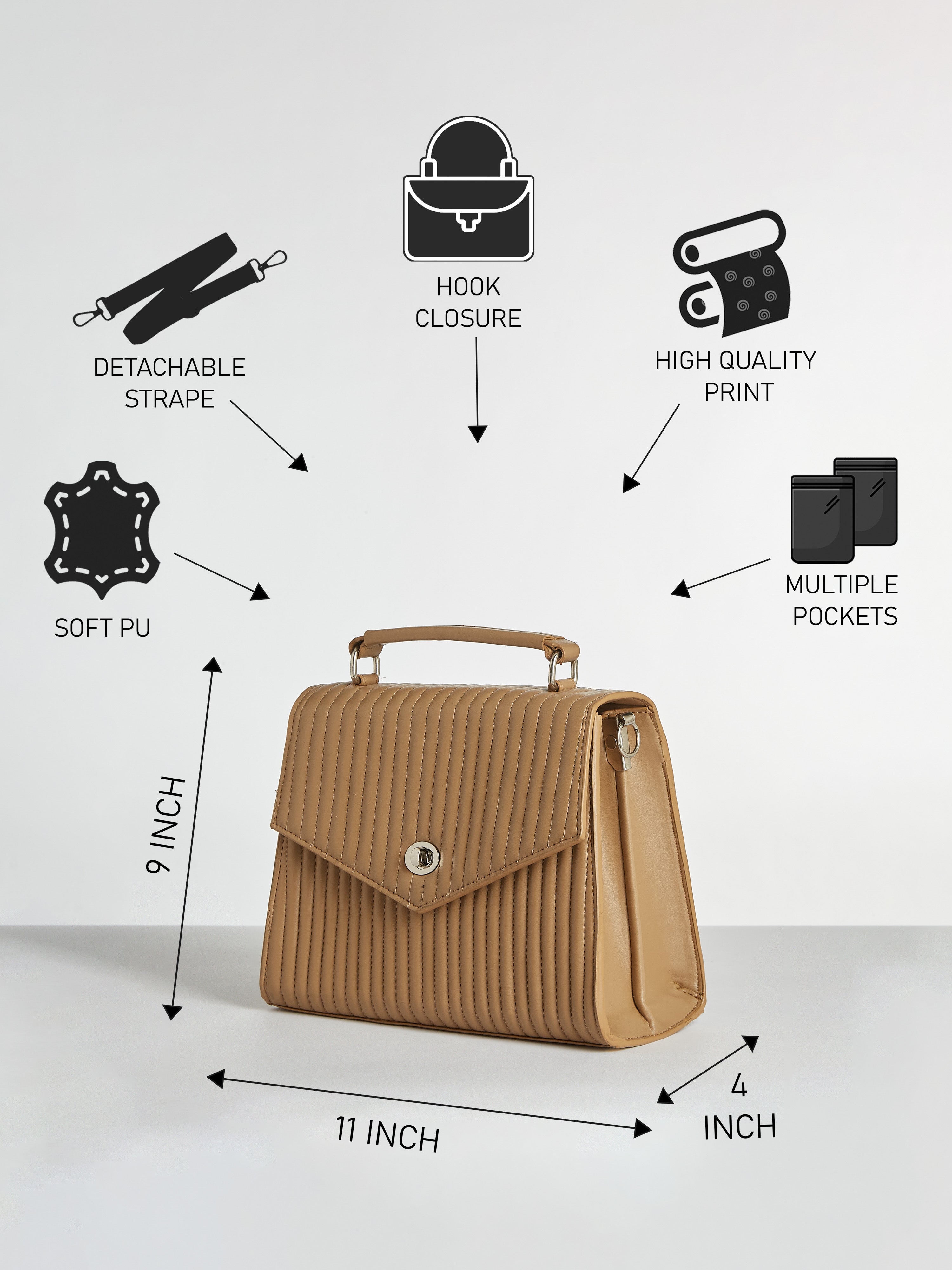 Fusion Beige Handbag for Women