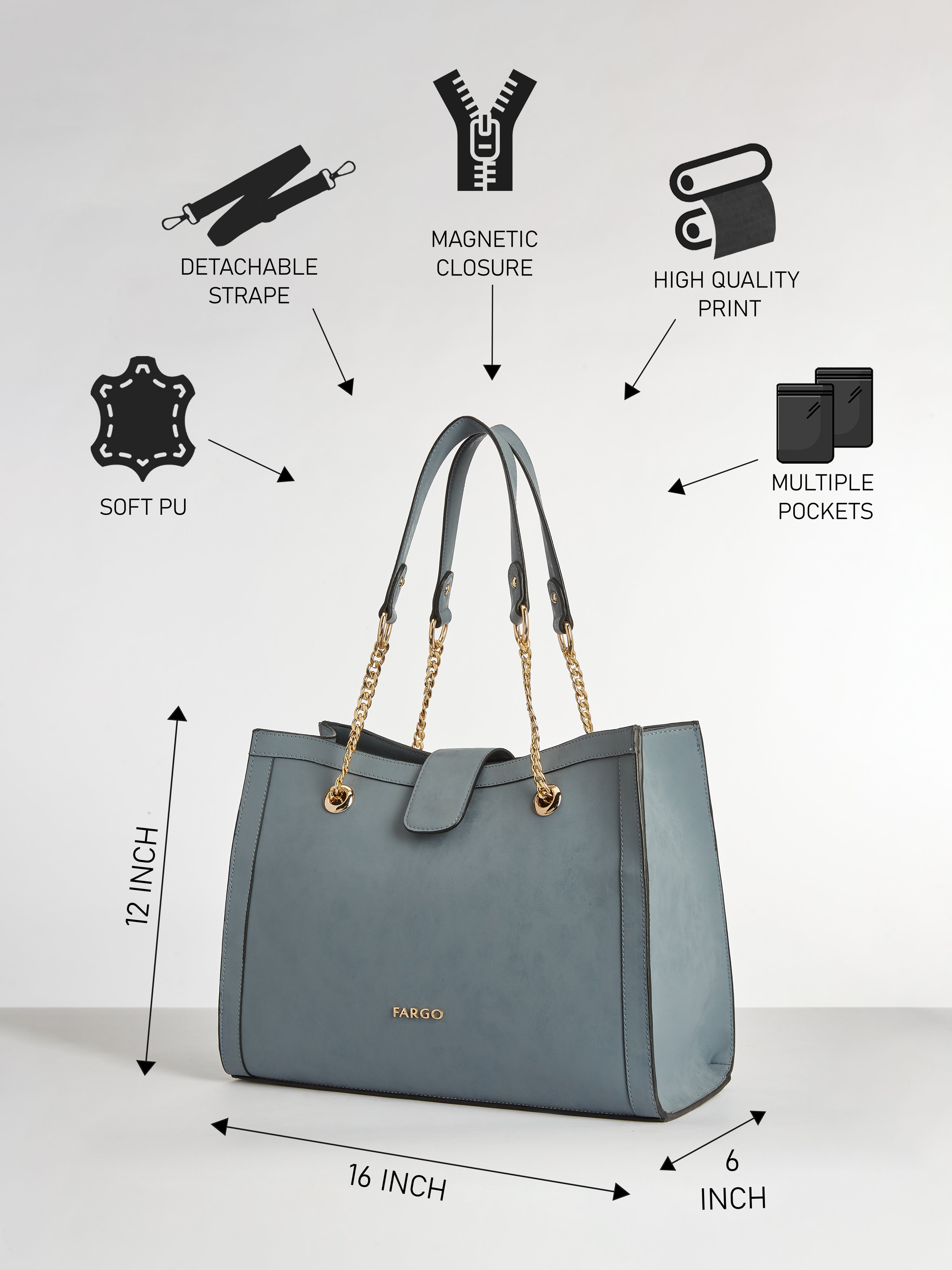 Fierce Grey Tote Bag for Women