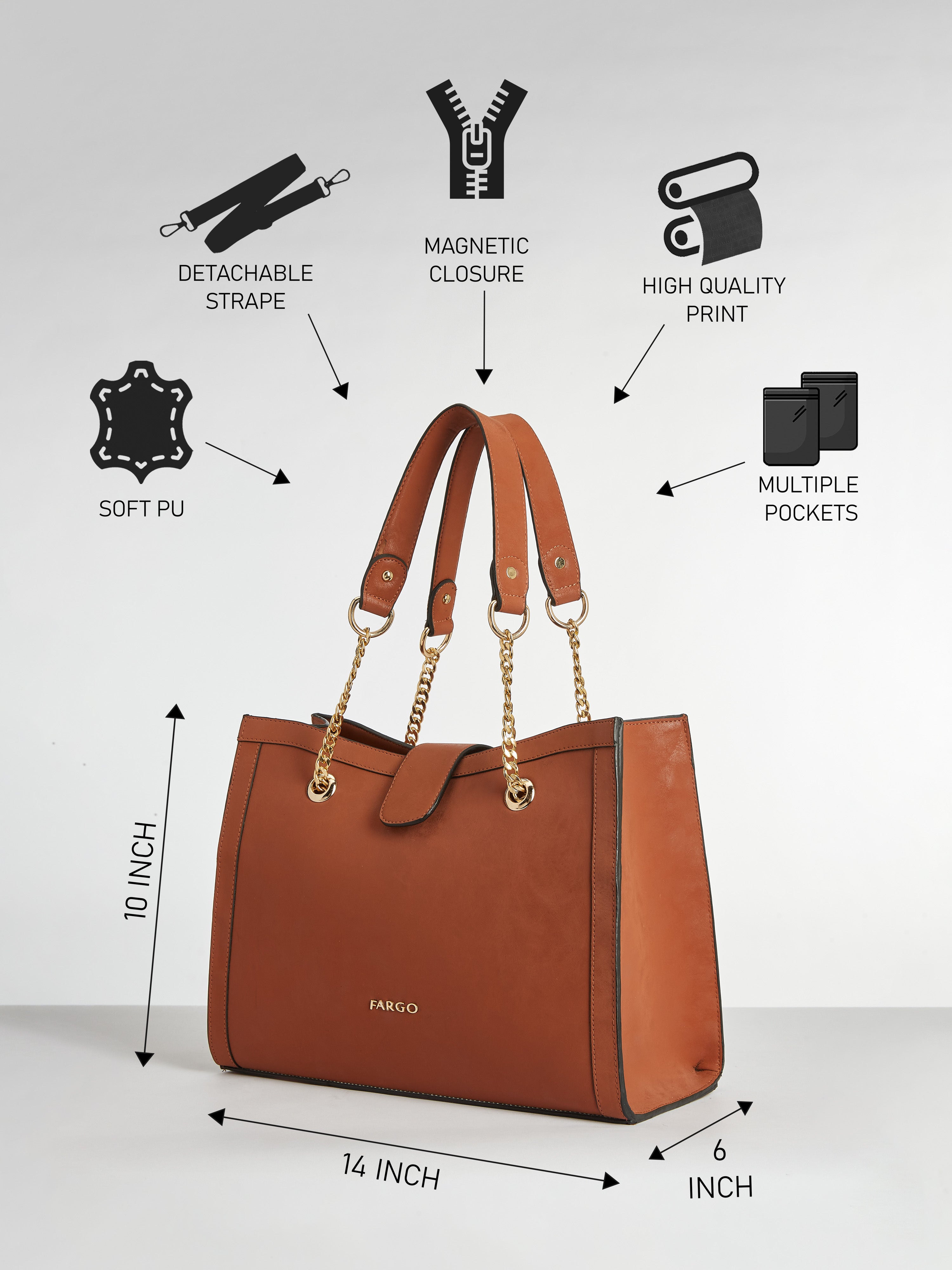 Fierce Tan Tote Bag for Women