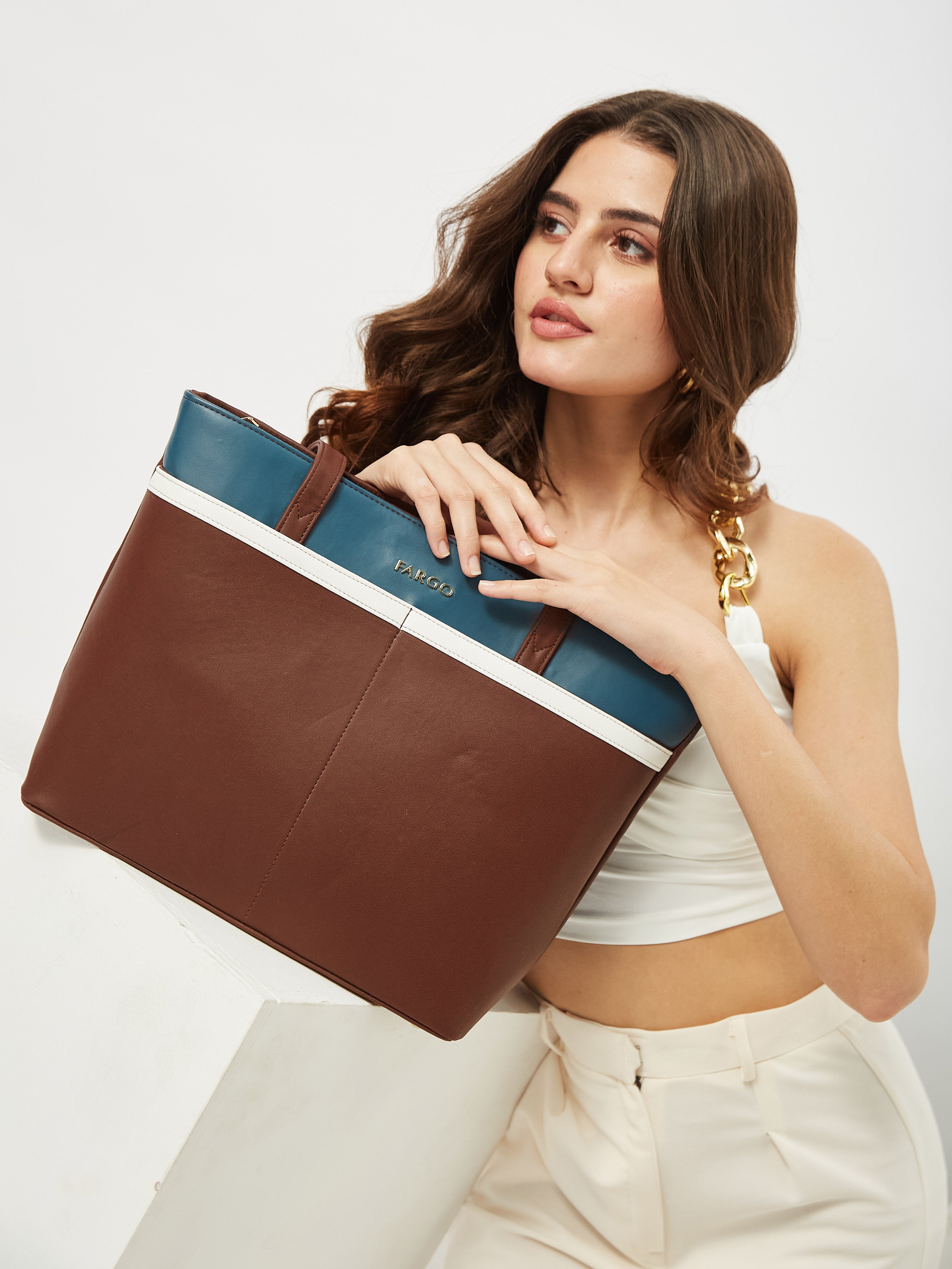 Stride Brown Tote Bag for Women