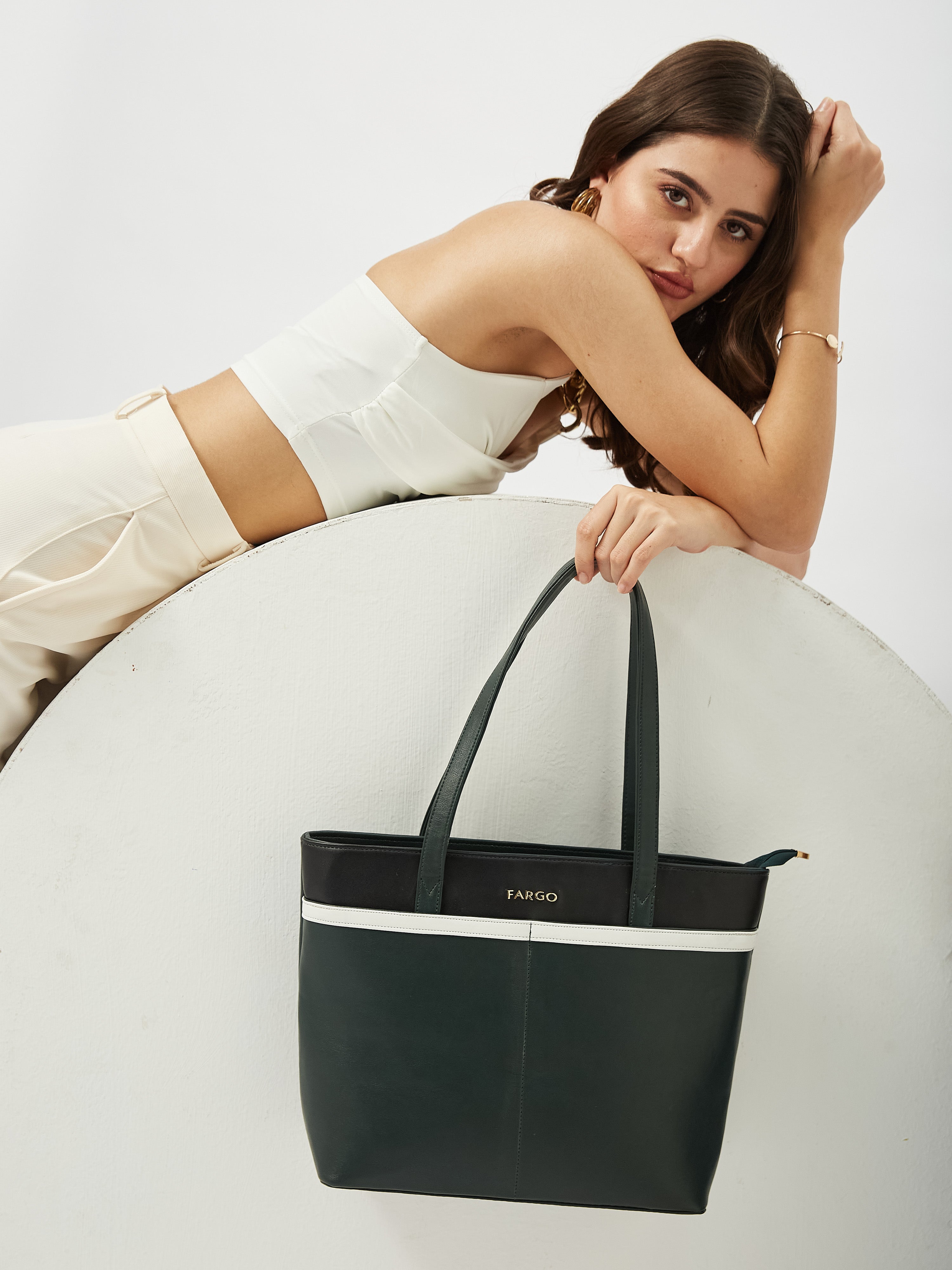 Stride Green Tote Bag for Women