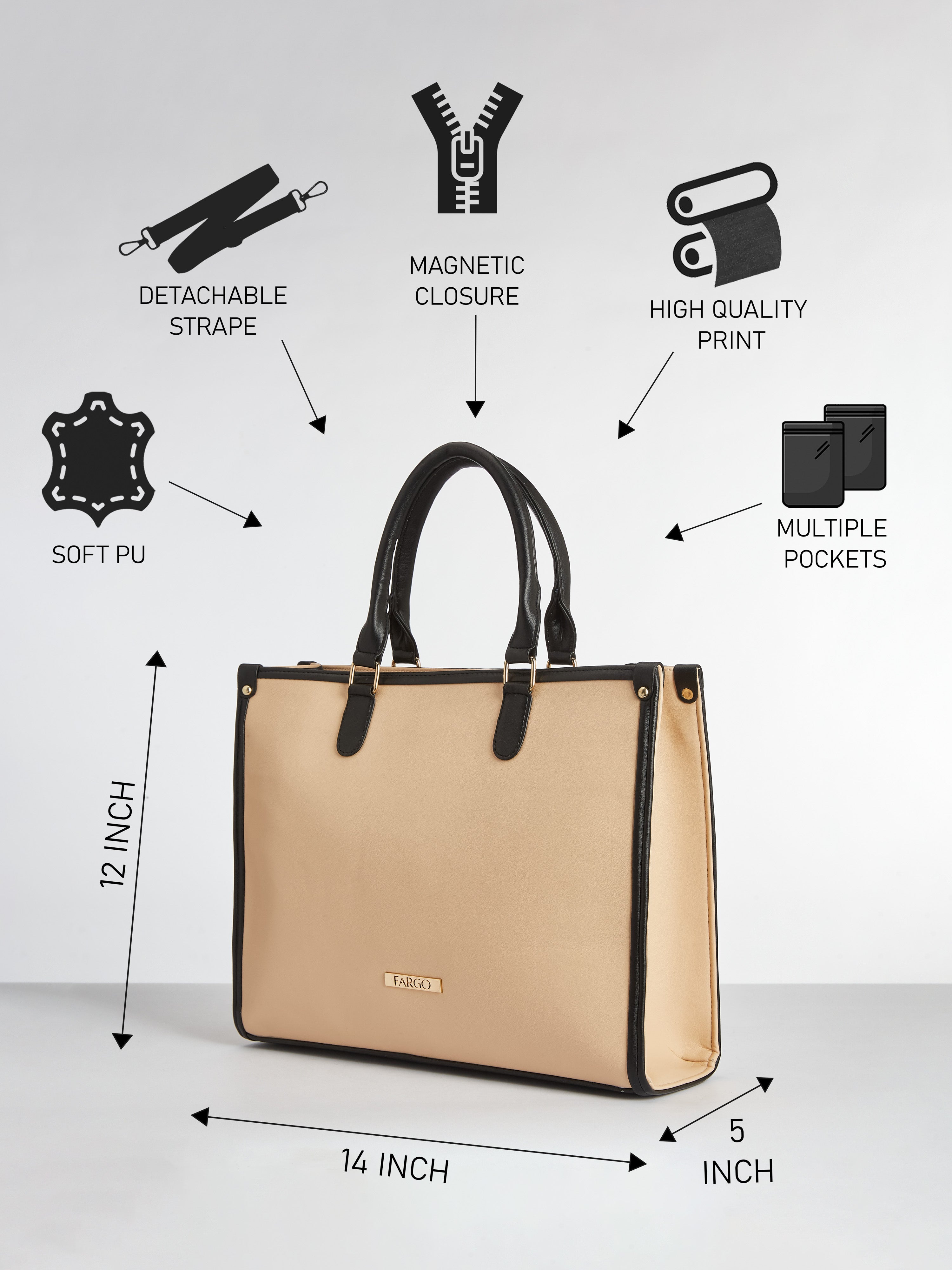 Regal Beige Tote Bag for Women