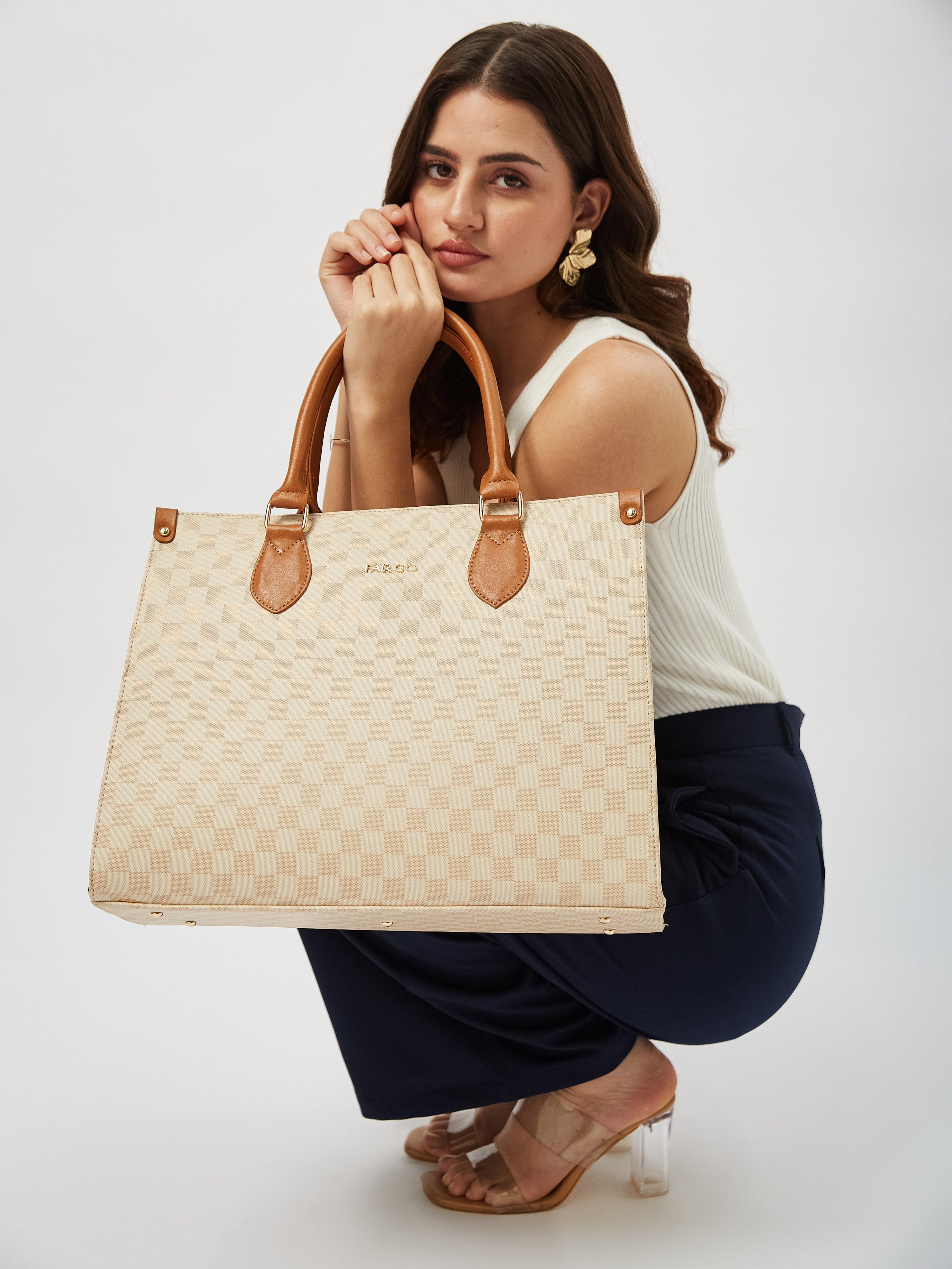 Noble Beige Tote Bag for Women