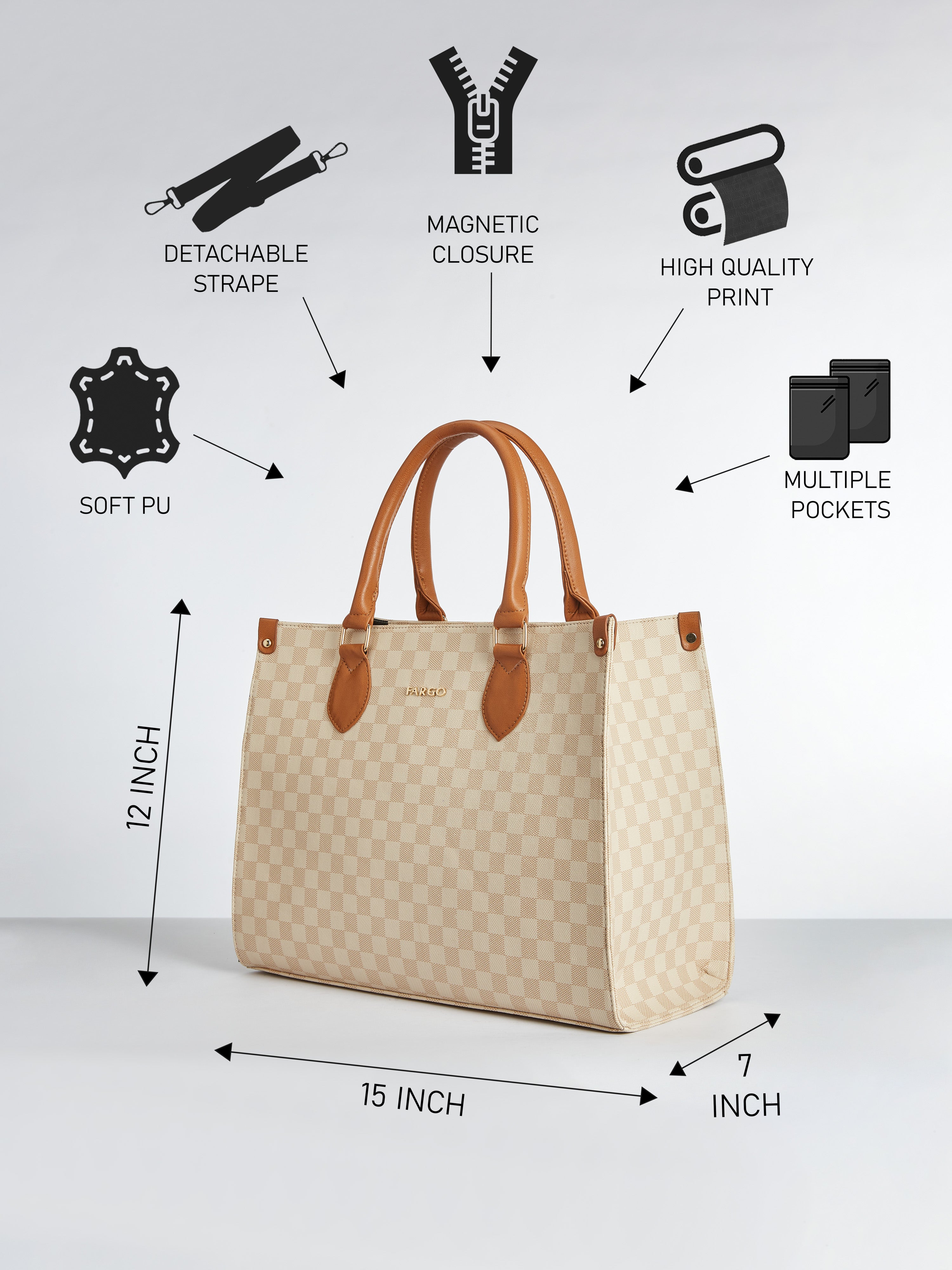 Noble Beige Tote Bag for Women
