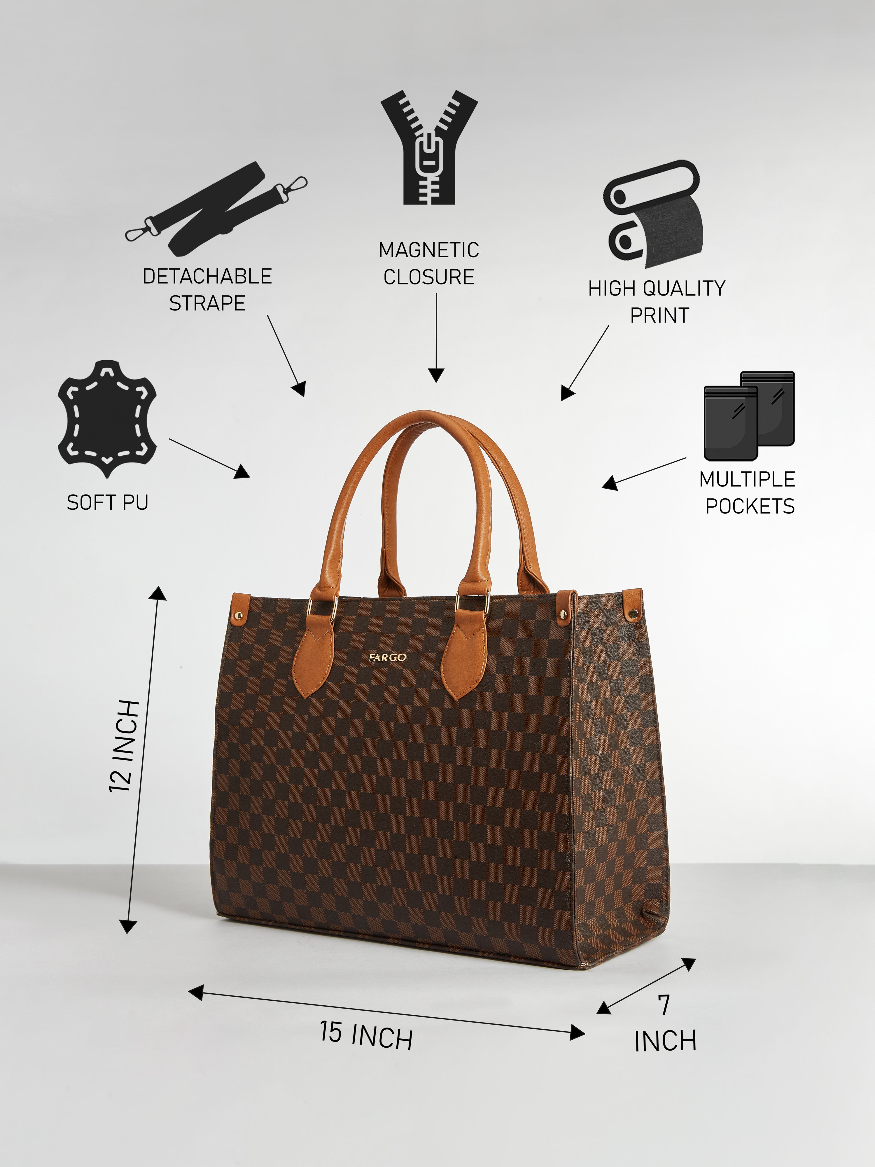 Noble Brown Tote Bag for Women